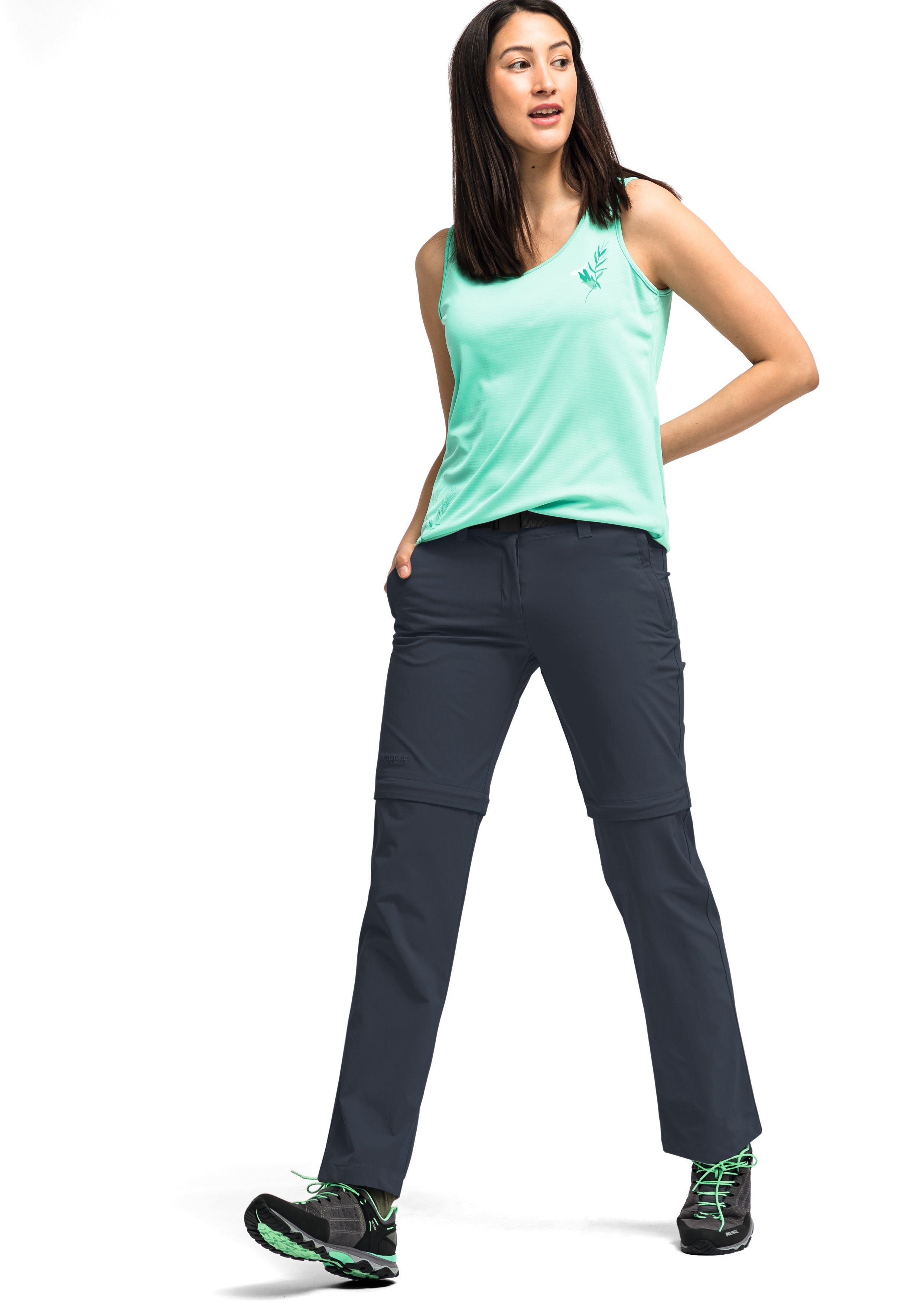 Maier Sports Outdoorhose Nata 2 Damen Zip-Off Wanderhose, atmungsaktive Trekkinghose, Regular Fit