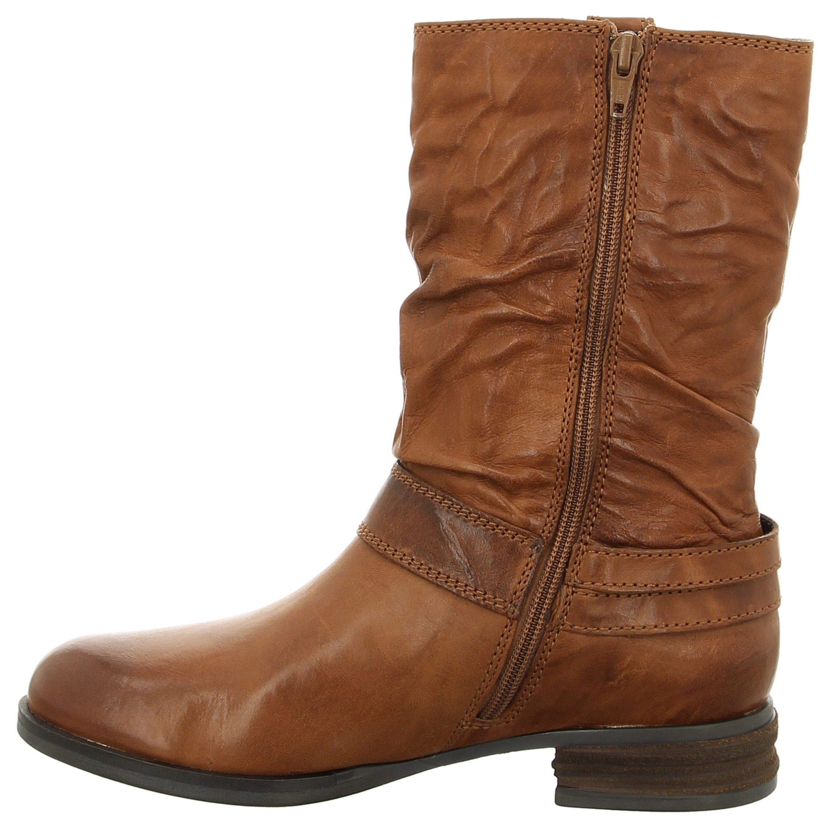 Josef Seibel SANJA 14 mit Stiefel Schaft cognac gerafftem