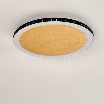 hofstein Deckenleuchte Flur Dielen Beleuchtung LED Decken Lampe goldfarben Wohn Schlaf Zimmer