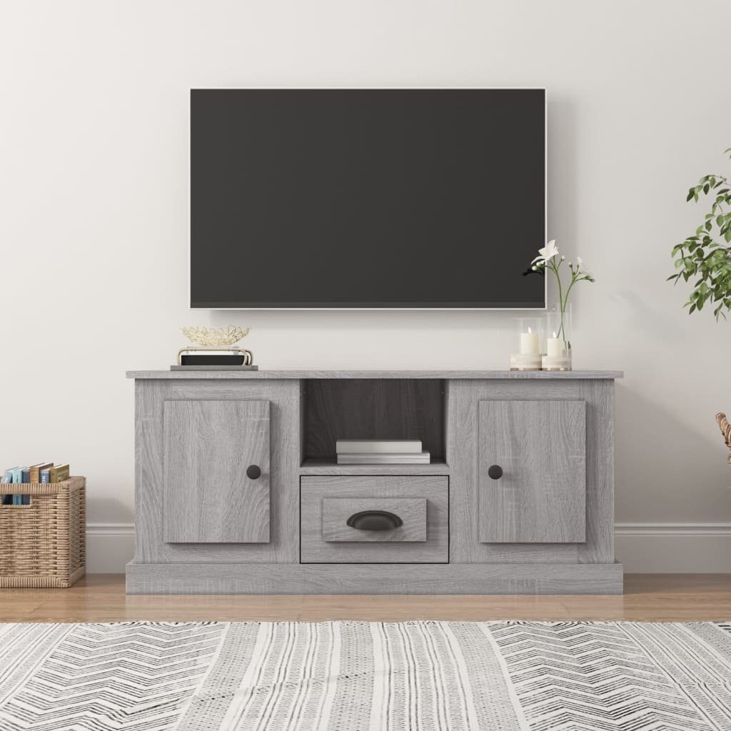 furnicato TV-Schrank Grau Sonoma cm 100x35,5x45 Holzwerkstoff