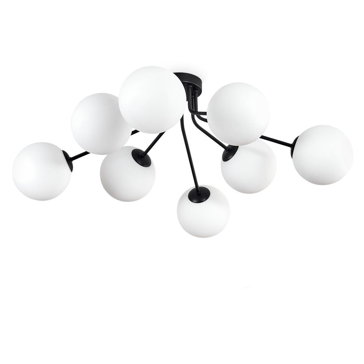 hofstein Deckenleuchte Deckenlampe aus Metall/Glas in günstig online kaufen