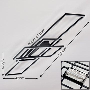 hofstein Deckenleuchte »Cermes« dimmbare Deckenlampe aus Metall in Schwarz, 3000 Kelvin, 6500 Lumen, moderne Leuchte, dimmbar über beiliegende Fernbedienung