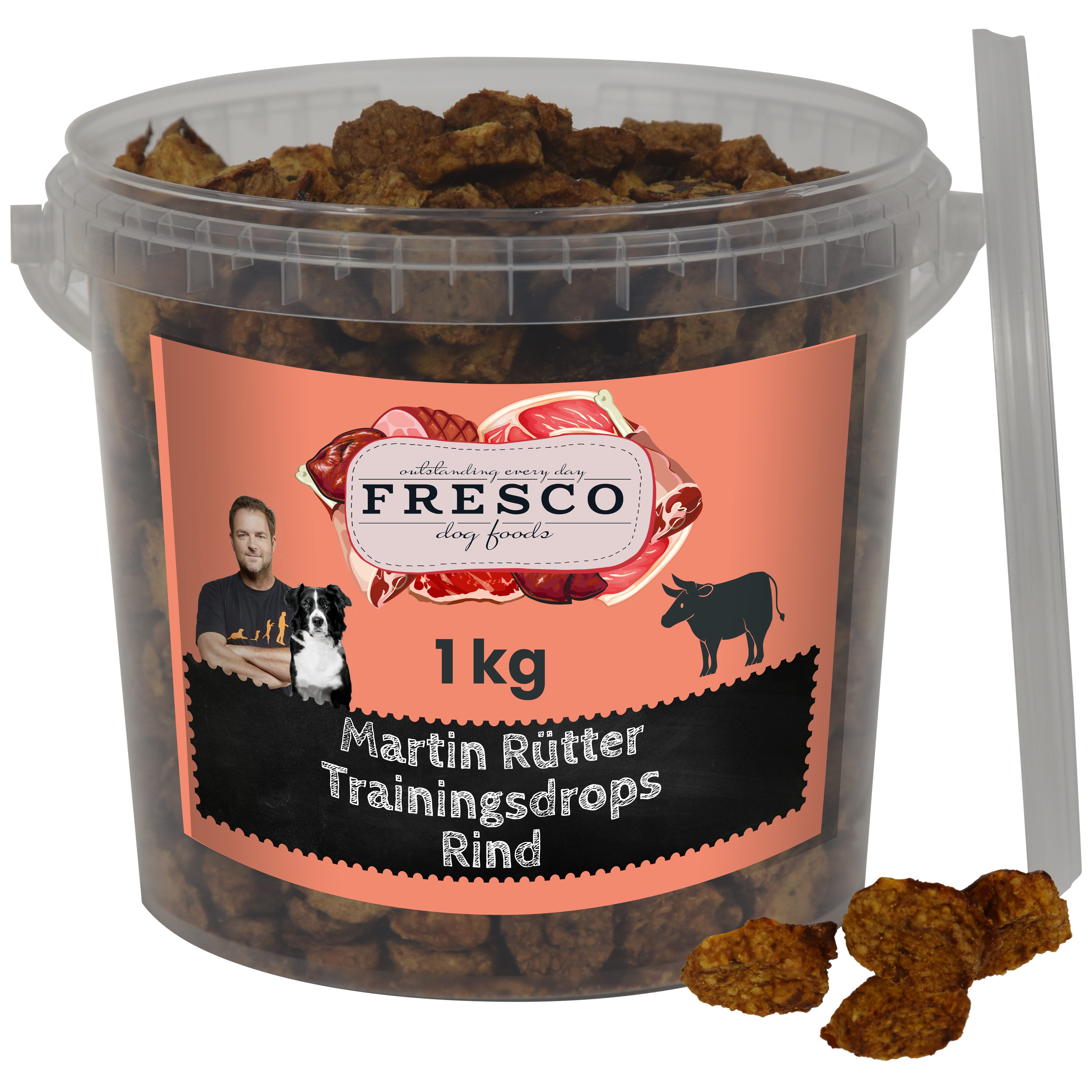 Fresco Dog Martin Rütter Trainingsdrops 1kg Hundeleckerli, Rind, Snack für: Hunde, Getreidefrei, zuckerfrei & hoher Fleischanteil