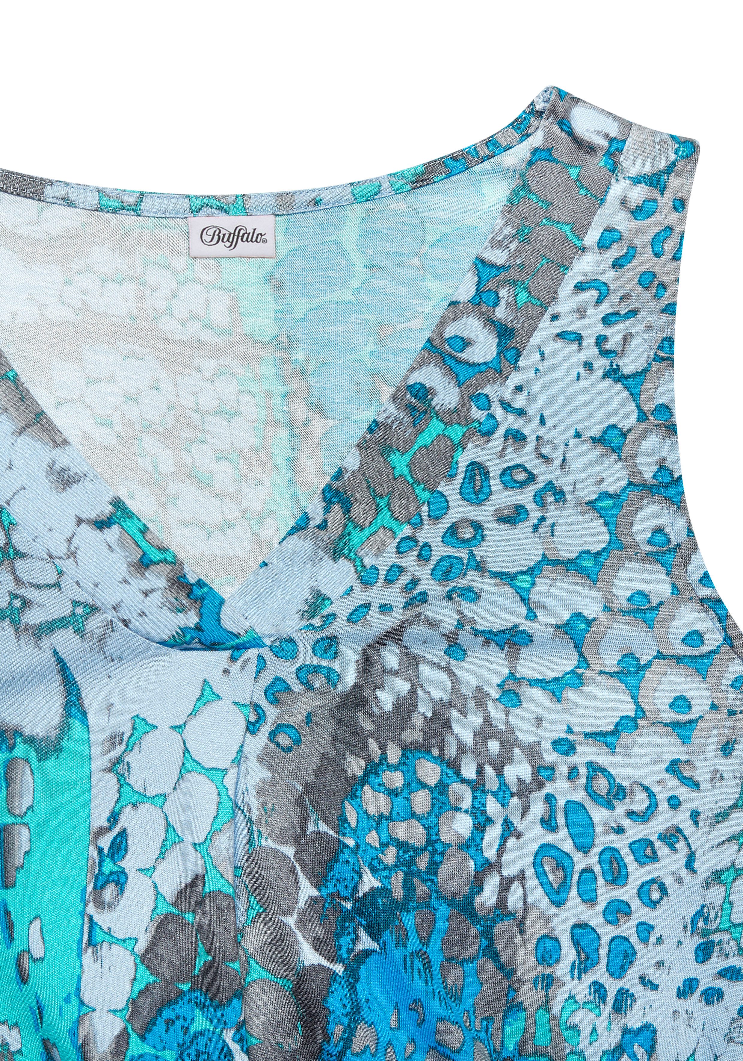 Buffalo Strandtop mit Animalprint und tiefem V-Ausschnitt leichtes Jerseytop mit breiten Trägern, lockeres Trägertop, Sommertop – Bild 5 von 5