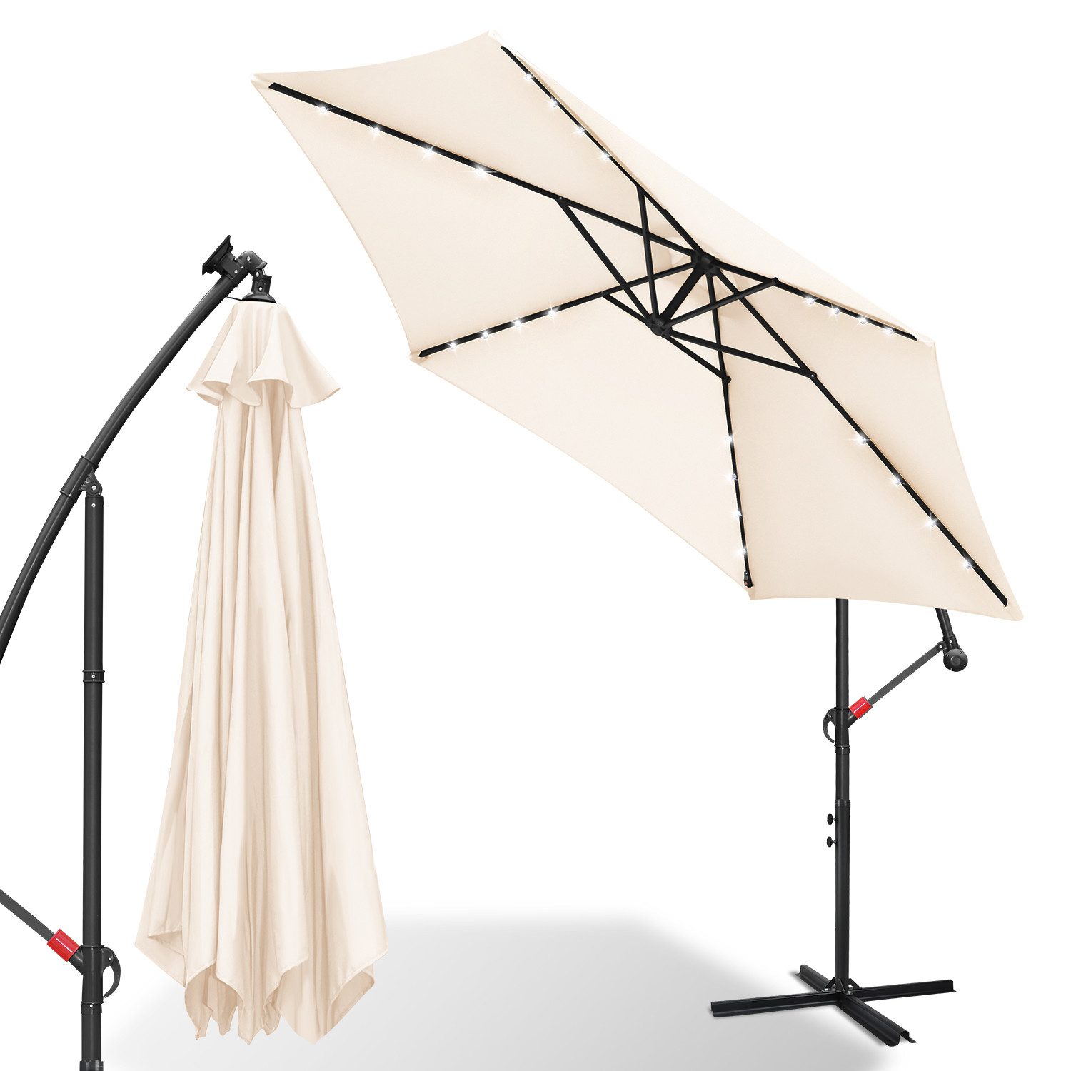 Clanmacy Sonnenschirm Sonnenschirm 300/350cm Terrassen Balkonschirm günstig online kaufen