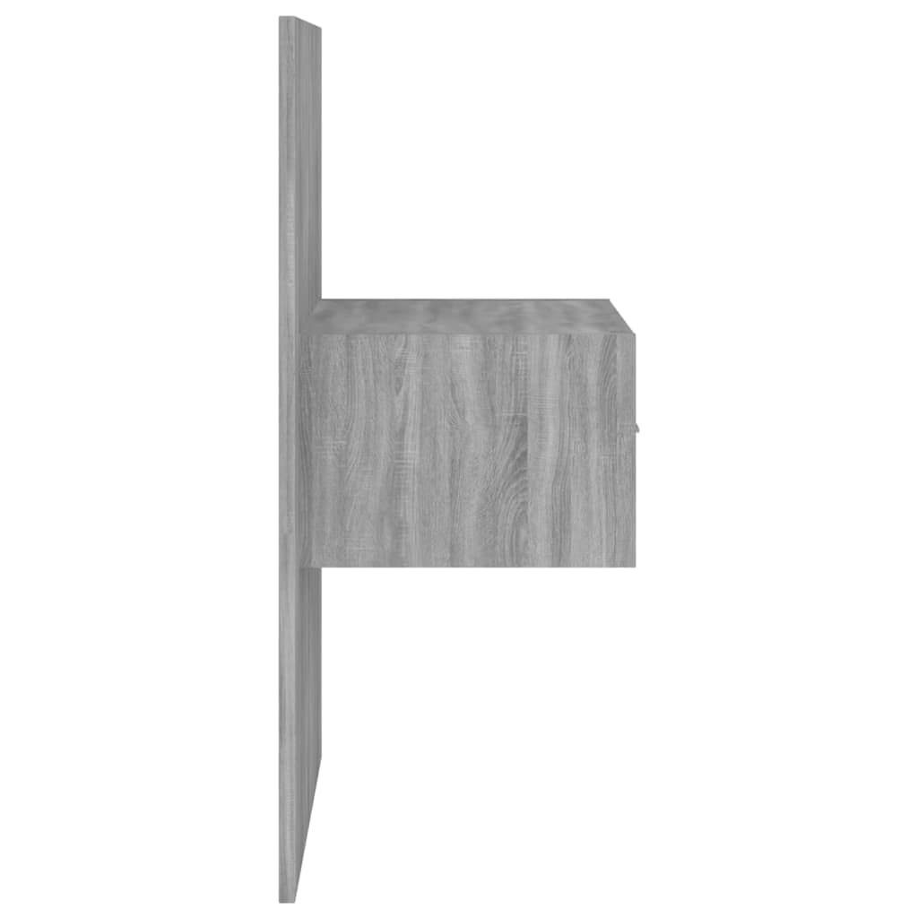 vidaXL Kopfteil St) Holzwerkstoff, Grau Sonoma (1 Nachttischen Bettkopfteil mit