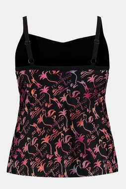 Ulla Popken Tankini Tankini Flamingo-Muster Unterbrustband