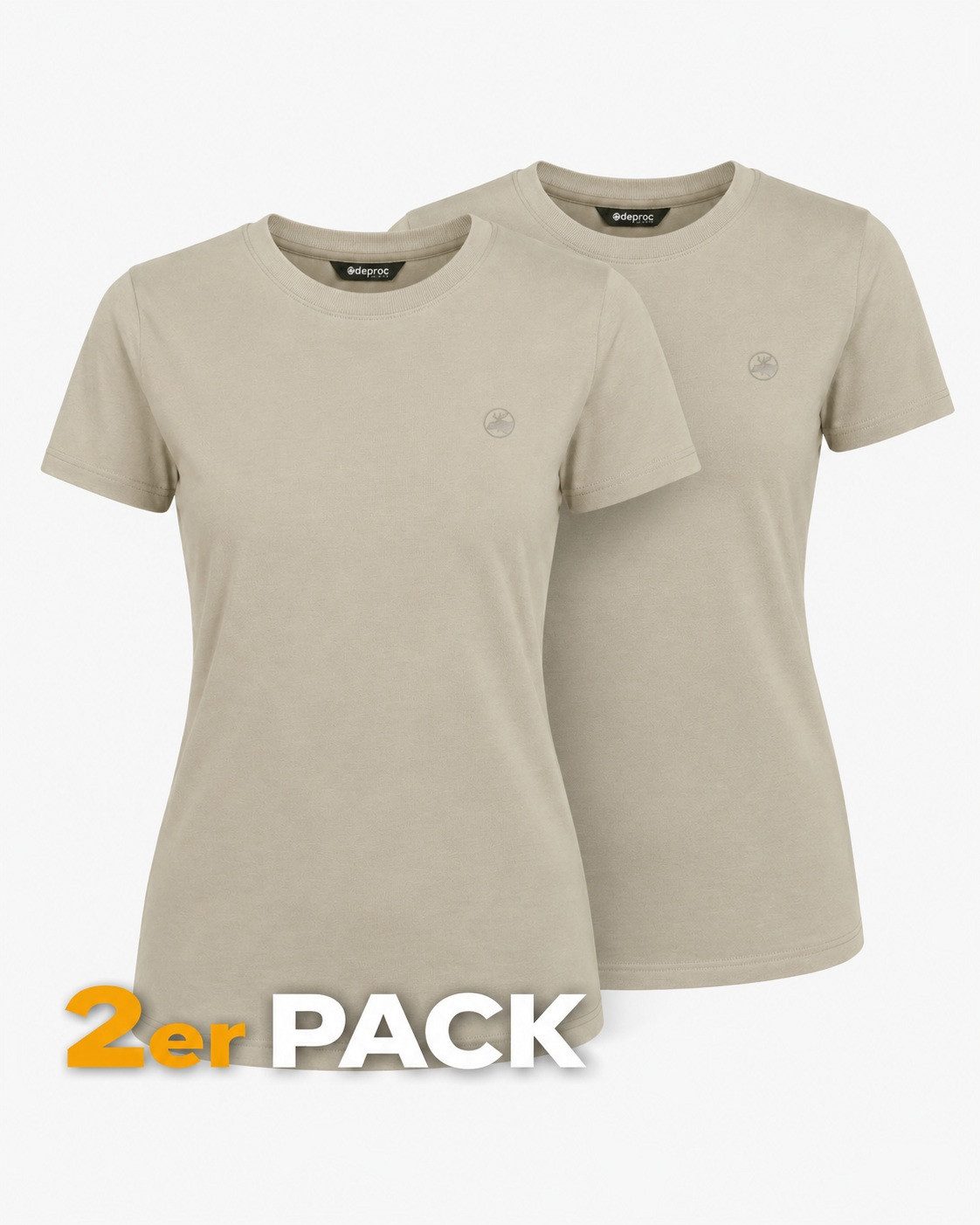 DEPROC Active T-Shirt LAGUN CS Damen T-Shirt 2er Pack