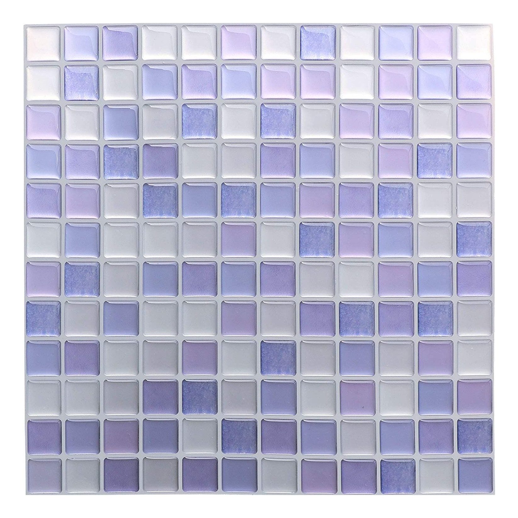 Zyronn Fliesenaufkleber 3D Klebefliesen Küche Fliesenaufkleber Bad Selbstklebende Fliesenfolie (10 St), 23.6x23.6cm Klebefliesen Mosaik Mosaikfliesen Selbstklebend Fliesen