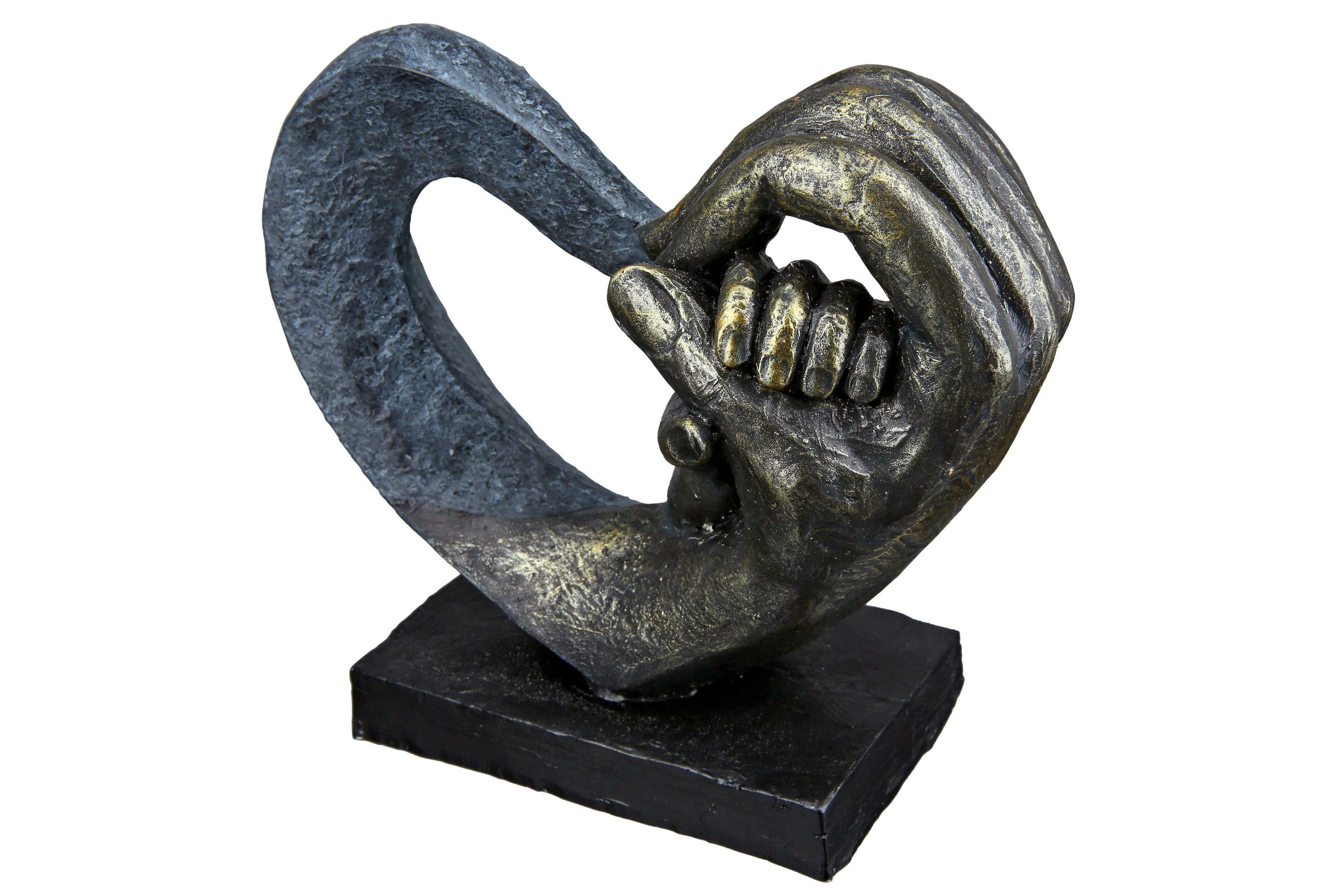 GILDE Skulptur HANDS OF LOVE Skulptur - bronze - Kunstharz - H. 14cm - Deko günstig online kaufen