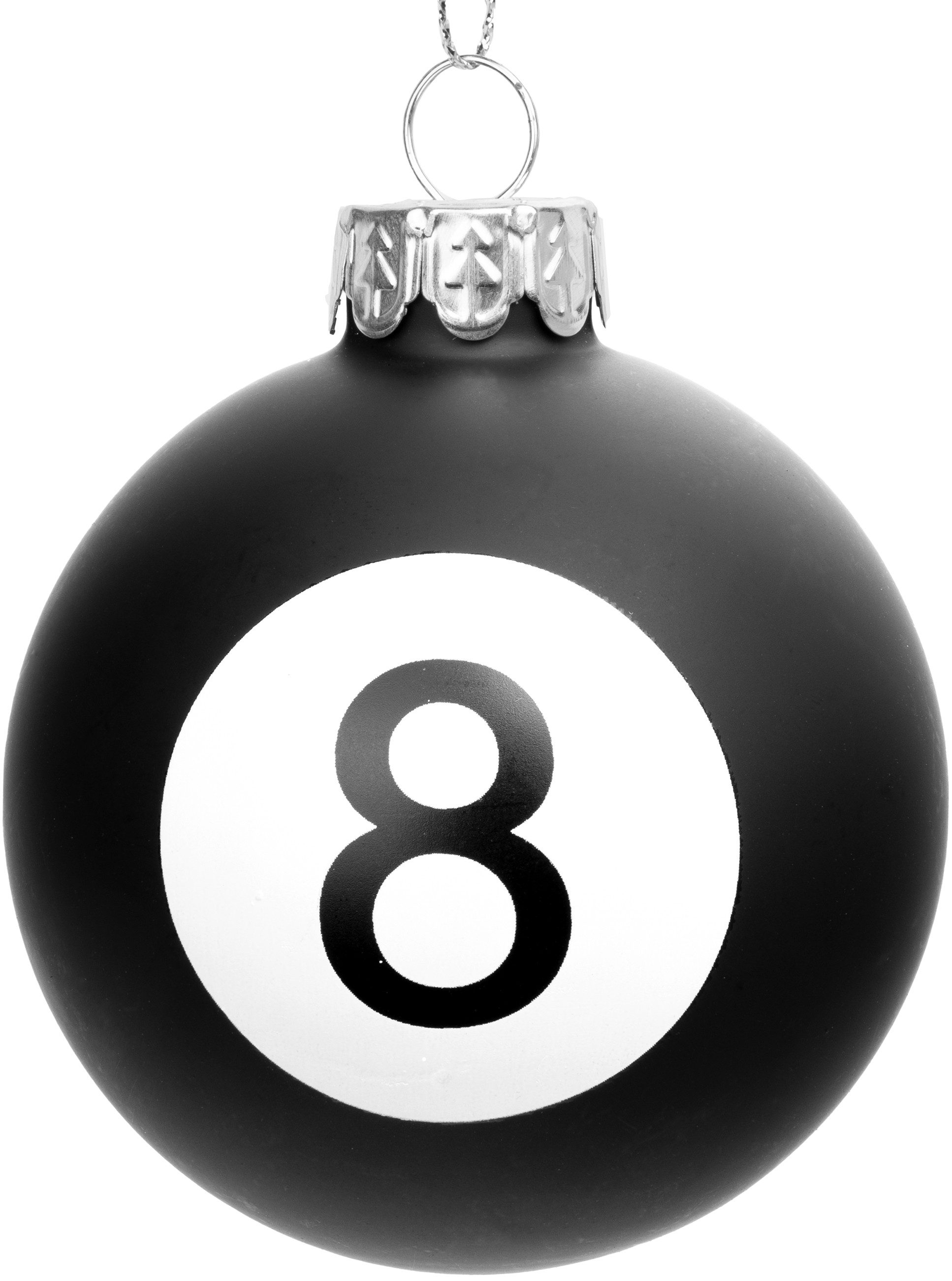 Christbaumschmuck BS582 8-Ball Glas Figur Weihnachtsbaum Anhänger