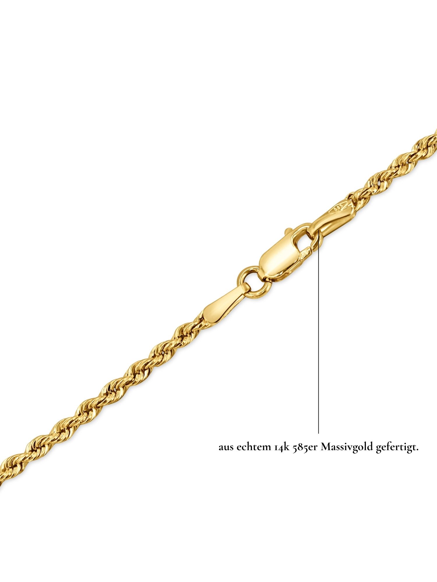Antares Gold Goldkette 14K 585er Kordel Chain Goldkette – Elegantes und Zeitloses Design