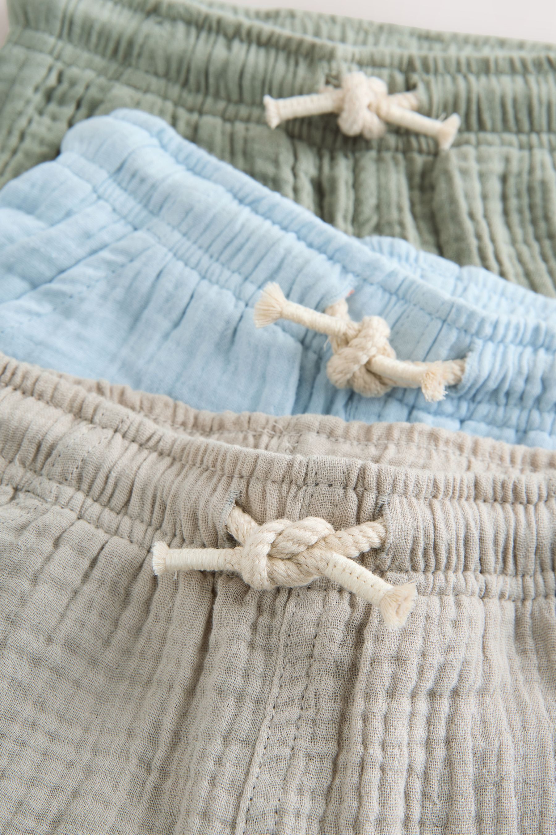 Next Shorts Weiche, strukturierte Schlupfshorts im 3er-Pack (3-tlg)