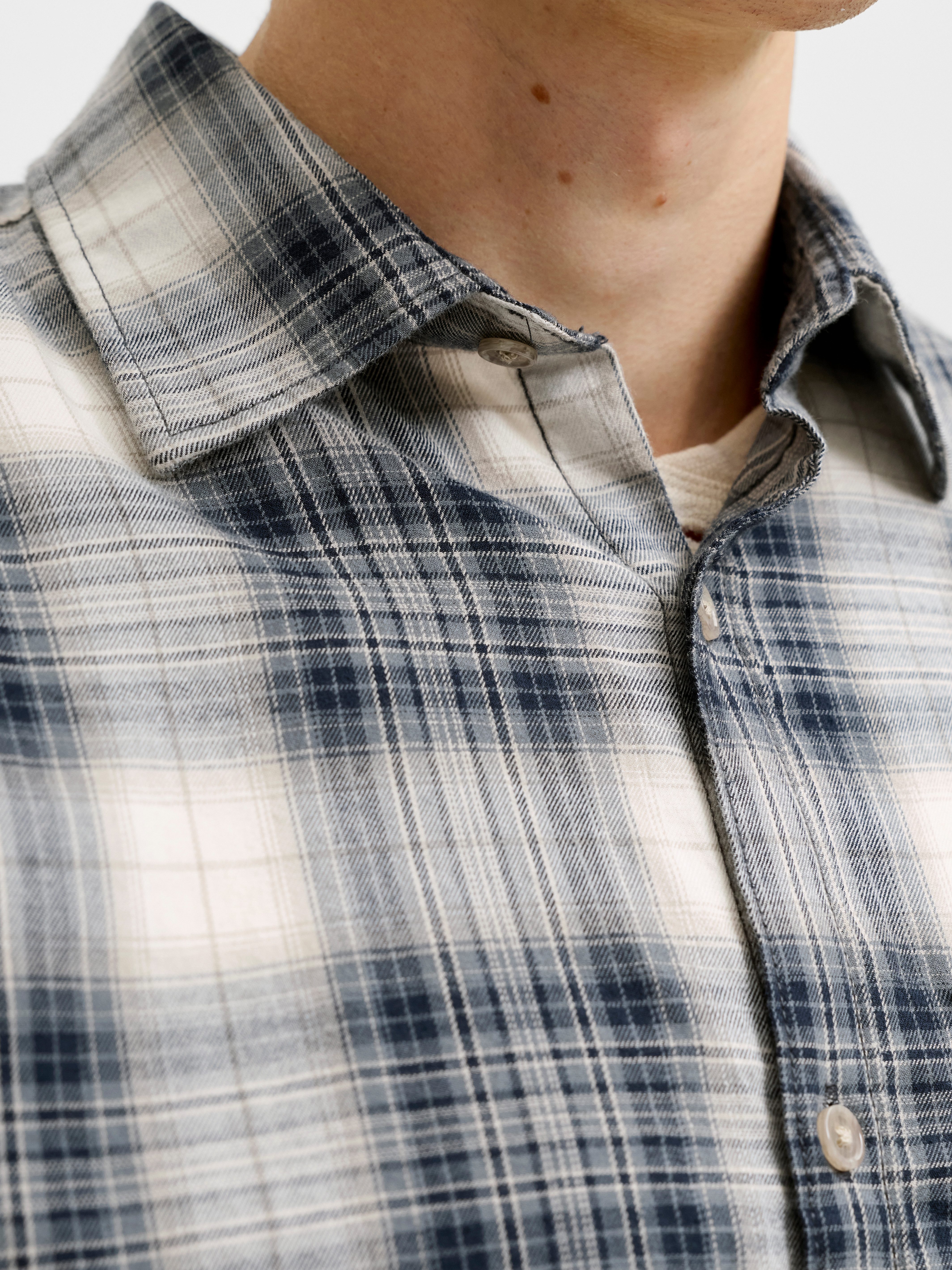 Jack & Jones Langarmhemd JJJAMES FLANNEL SHIRT L/S Baumwolle, regular fit