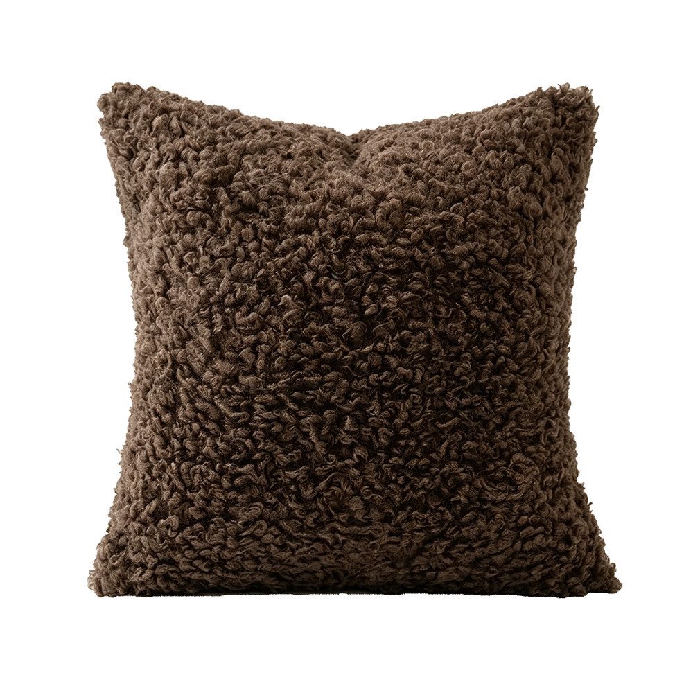 CLTYQ Kissenbezug Kissenbezüge aus Kunstfell,1er Set 45x45cm,Sherpa-Kissenhüllen, Flauschig Deko Kissenbezug,für boho Wohnraumdekoration,einfarbig