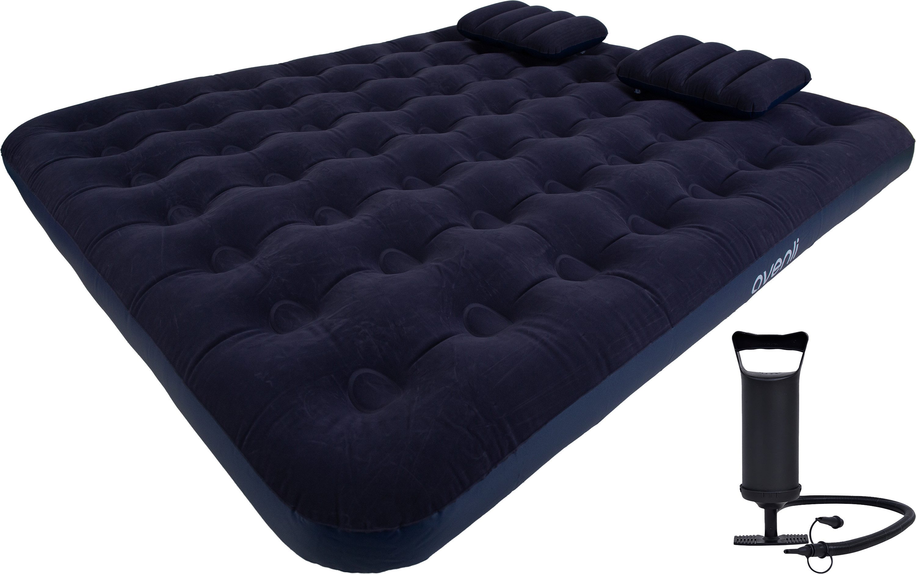 Luftbett Camping Set für 2-3 Personen mit Pumpe & Kissen 203x183x22cm King-Size