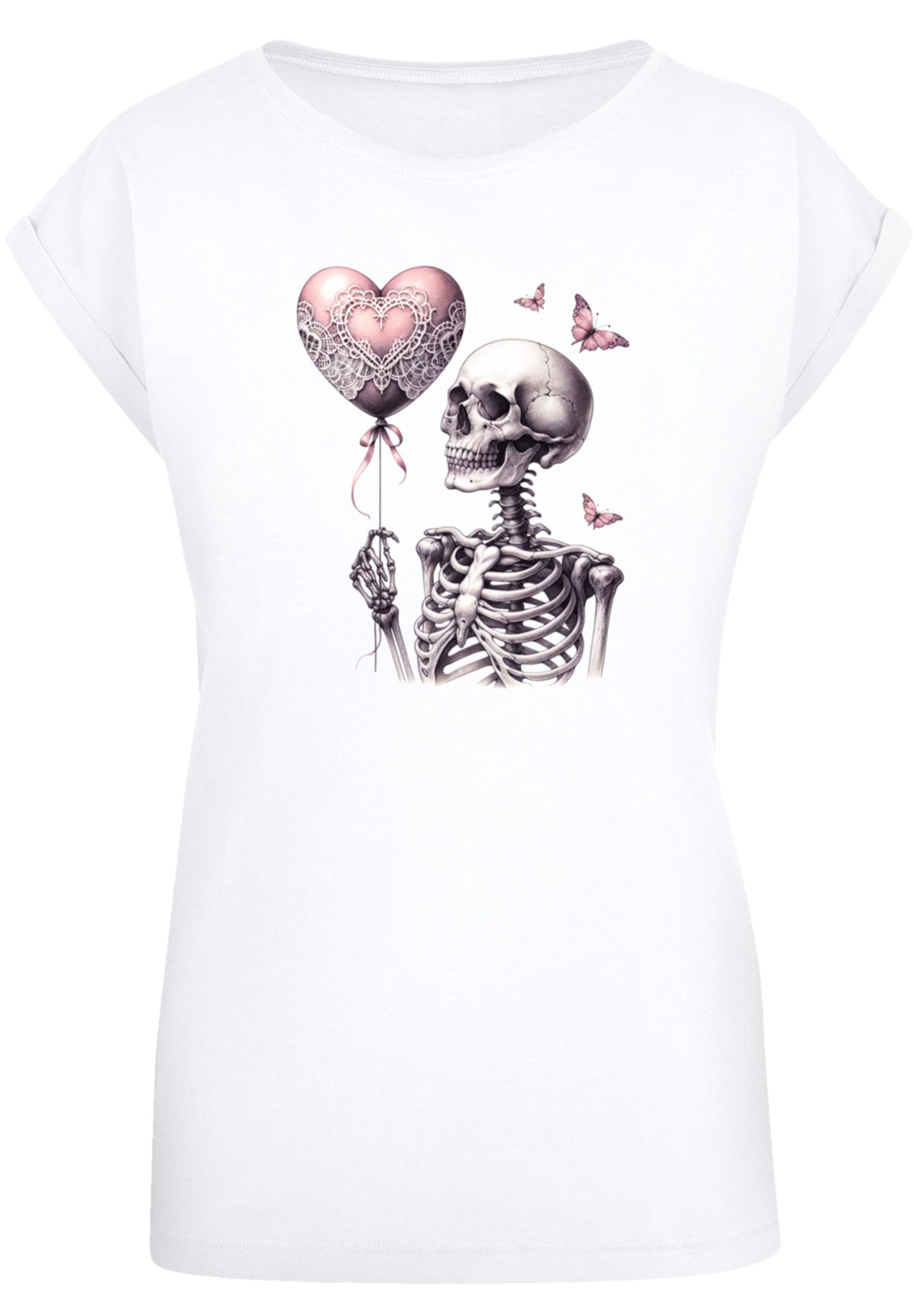 F4NT4STIC T-Shirt Skelett hält Herzballon Premium günstig online kaufen