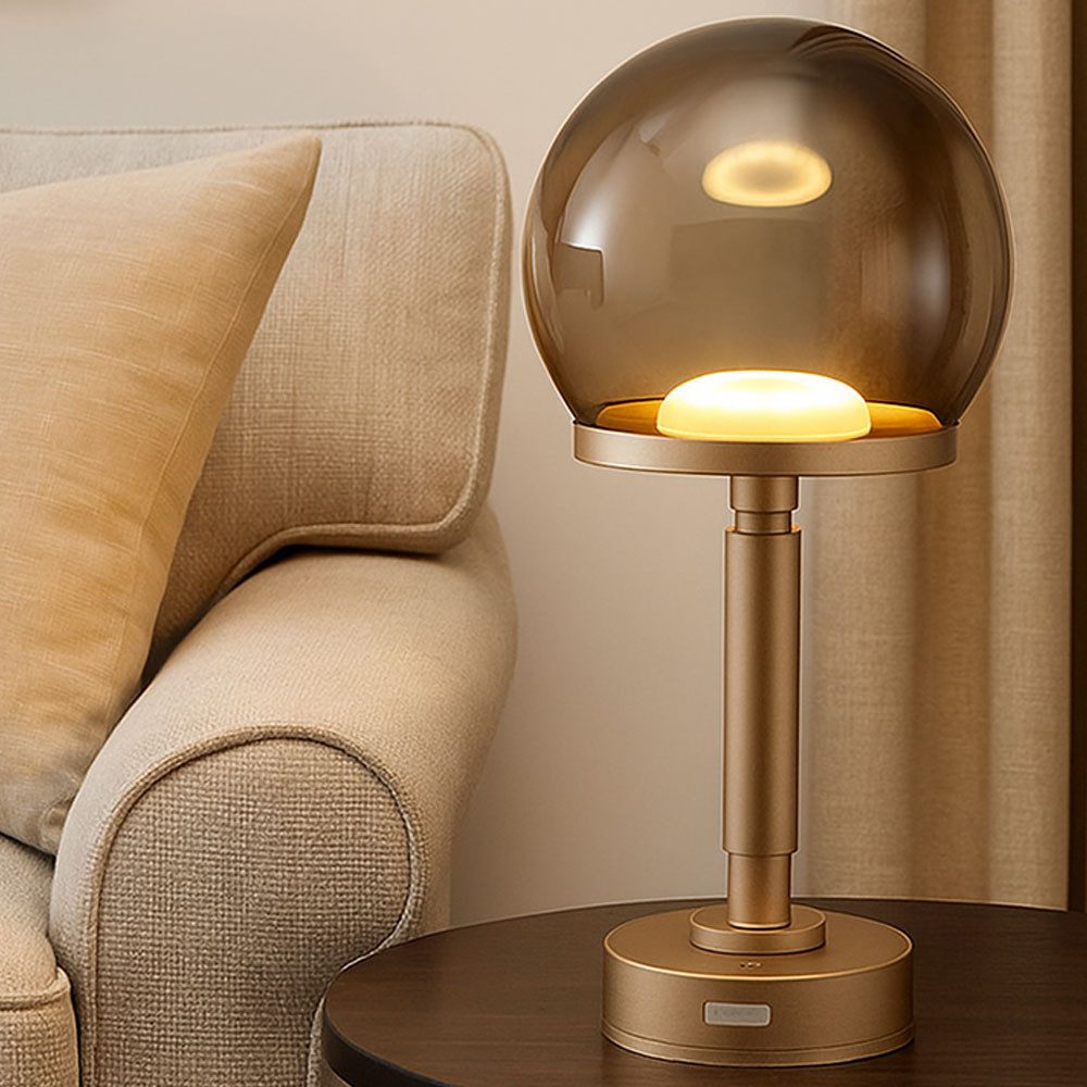 GLOBO LIGHTING LED Tischleuchte, LED-Leuchtmittel fest verbaut, Warmweiß, Tischleuchte Beistelllampe Schreibtischlampe AKKU LED Dimmer