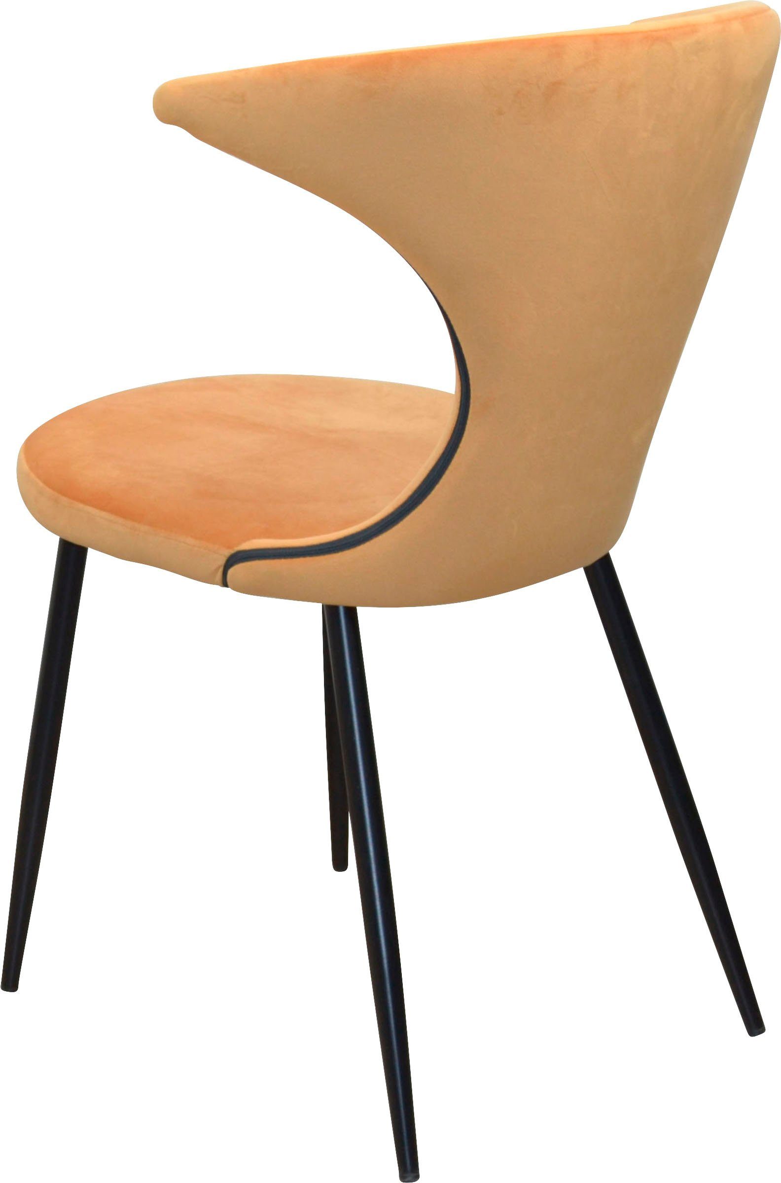 INOSIGN 4-Fußstuhl (Set, 2 St), Gestell aus Stahlrohr, Sitz- und Rückenfläche schaumstoffgepolstert