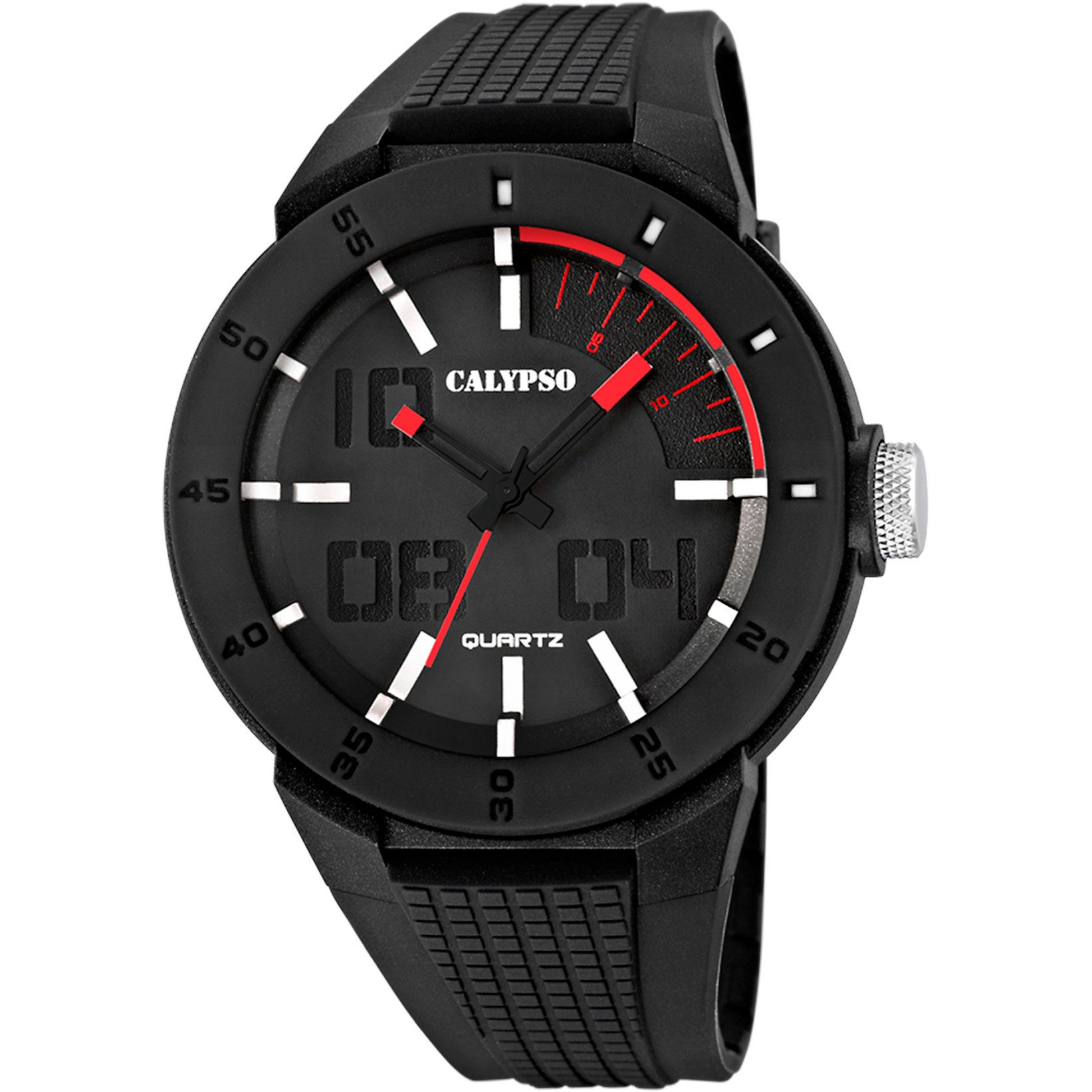 Calypso Quarzuhr Street Style Herrenuhr Kunststoffband Schwarz 49,1 mm K562 günstig online kaufen