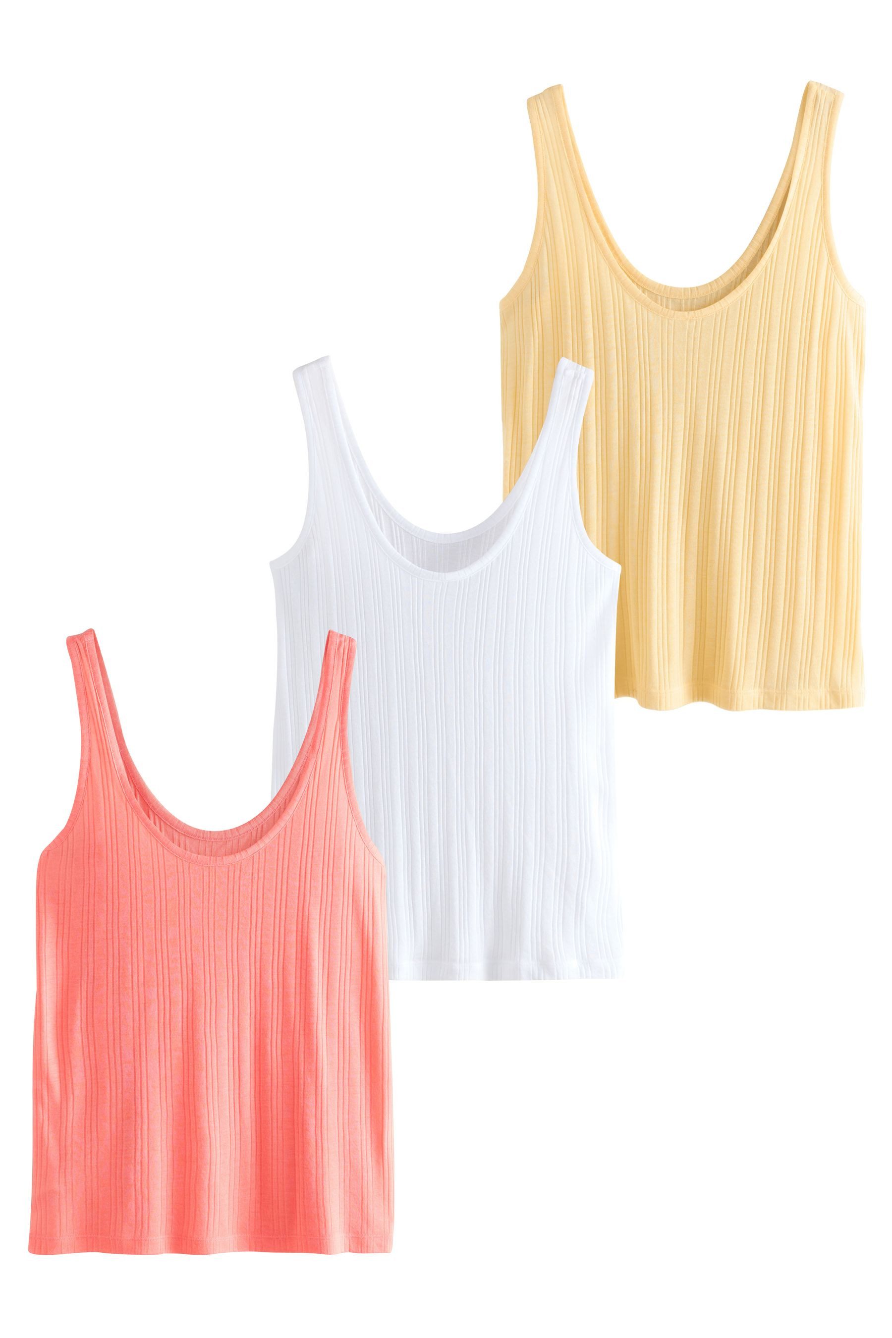 Next Trägertop Gerippte Trägertops, 3er-Pack (3-tlg)