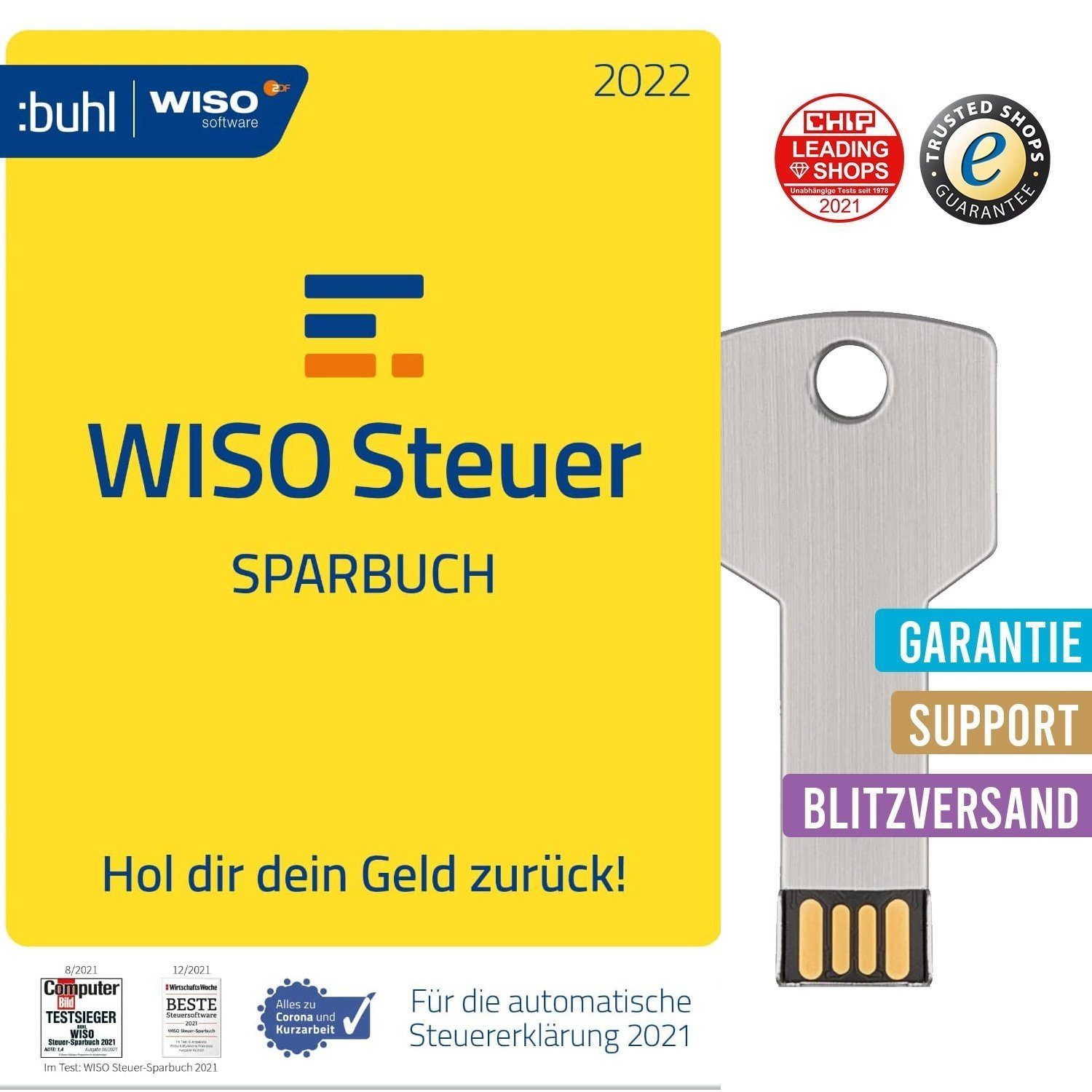 Buhl Data WISO Steuer Sparbuch 2022 (für das Steuerjahr 2021), auf USB-Stick,  kostenloser Versand online kaufen | OTTO
