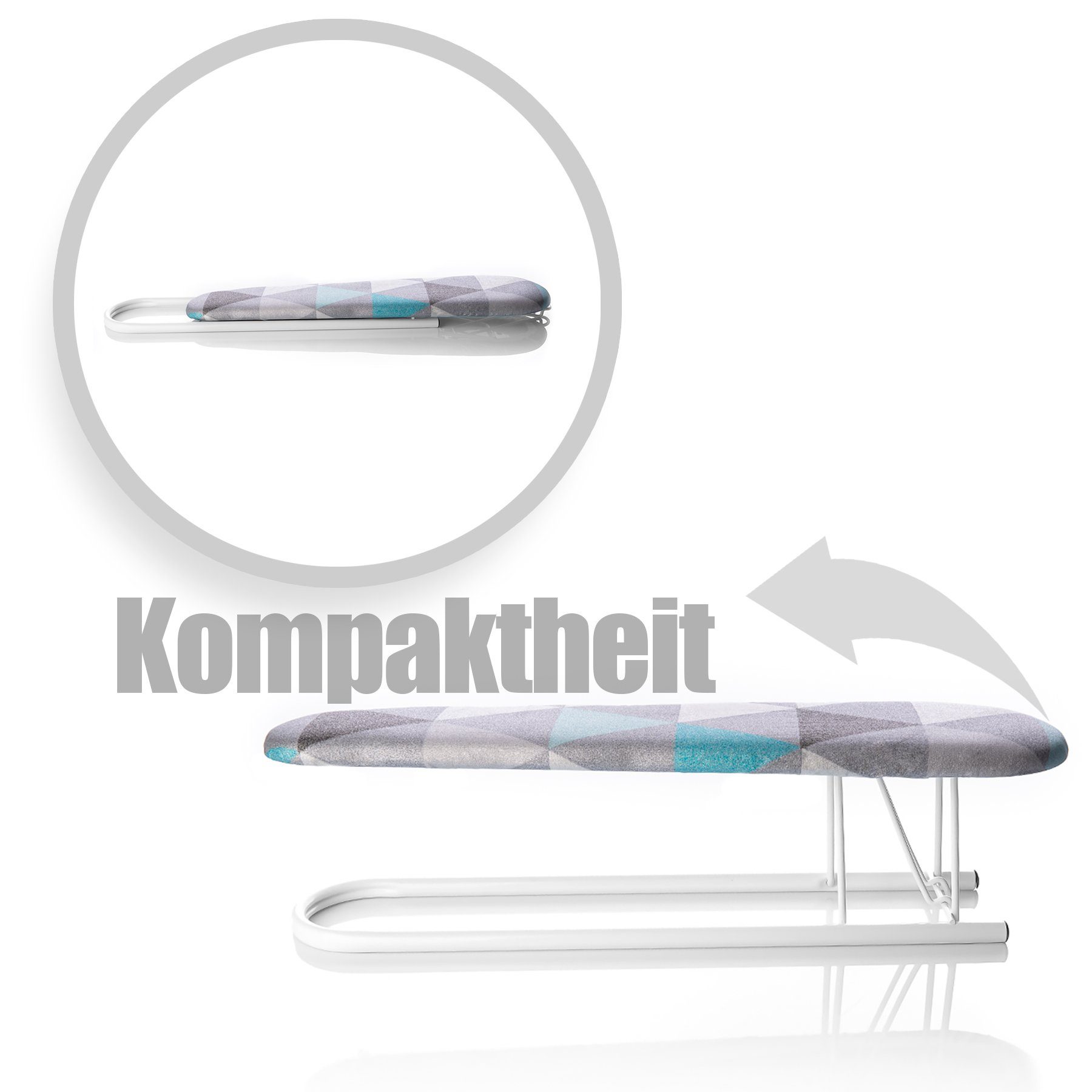 BigDean Ärmelbrett Ärmelbügelbrett Bügelbrett klappbar extra stabil, Bügelfläche 52x10 cm, Geeignet für Dampfbügeleisen