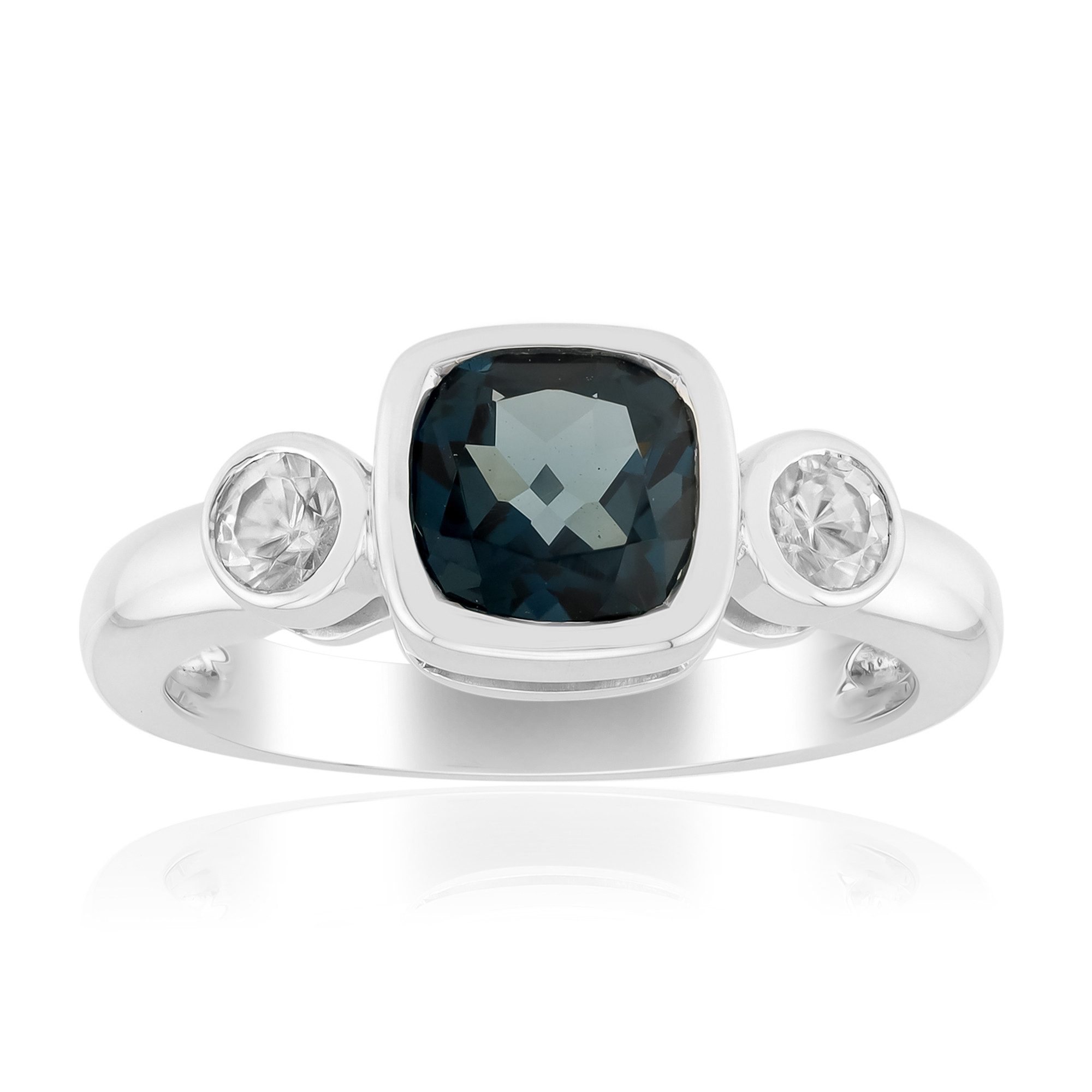 Silberring Londoner Blautopas Silber Ring Pallanova