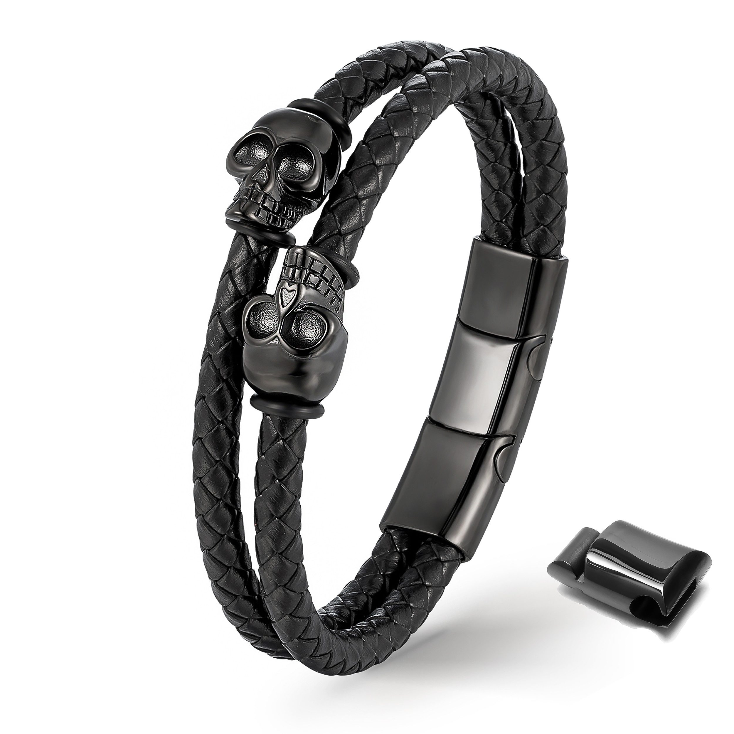 UNIQAL.de Lederarmband Herren Skull „ACE OF günstig online kaufen