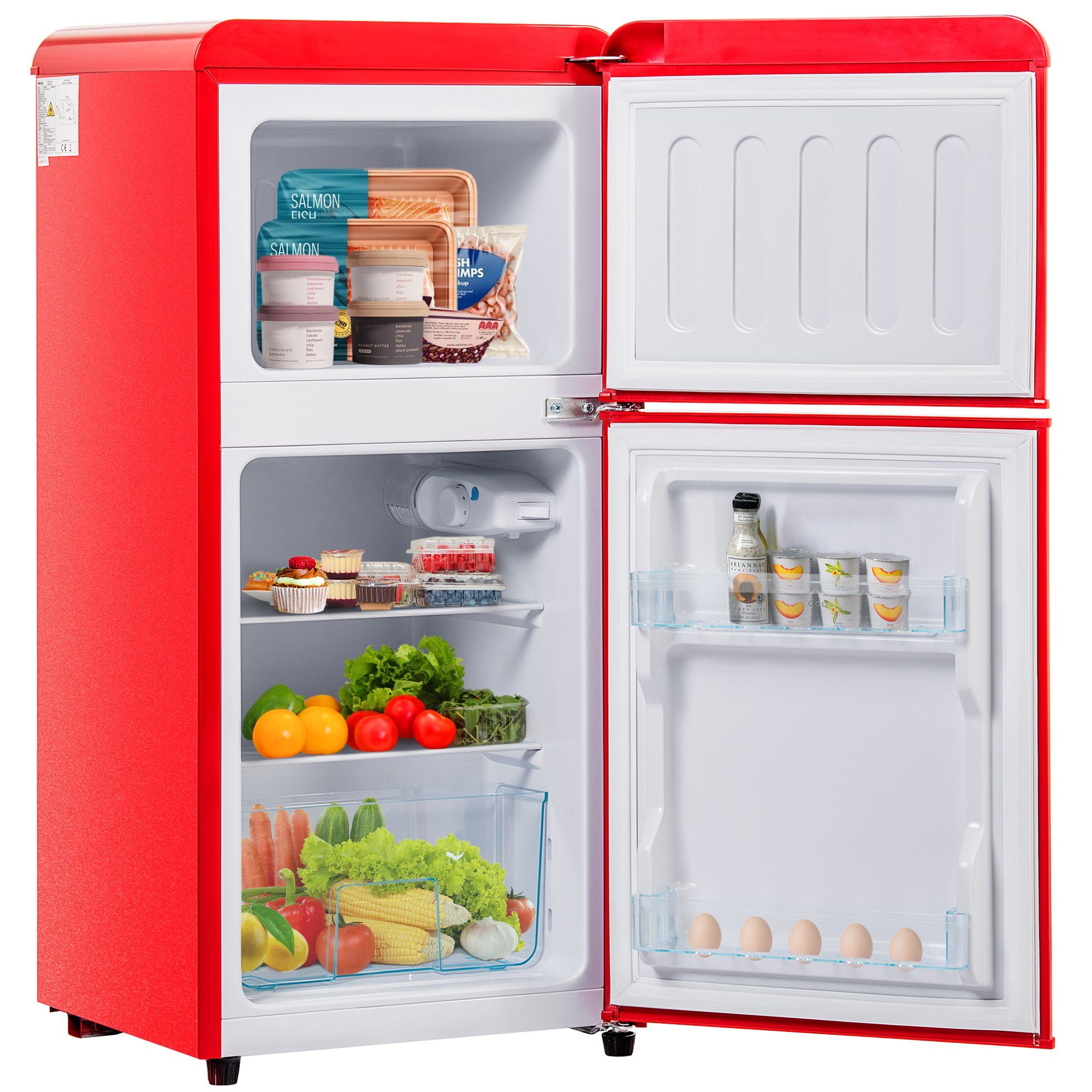 Gotagee Kühlschrank Retro-Kühlschrank 60 Energieklasse BCD-86, F 42 hoch, cm 86.8 Kühlschrank breit cm zweitürig Liter