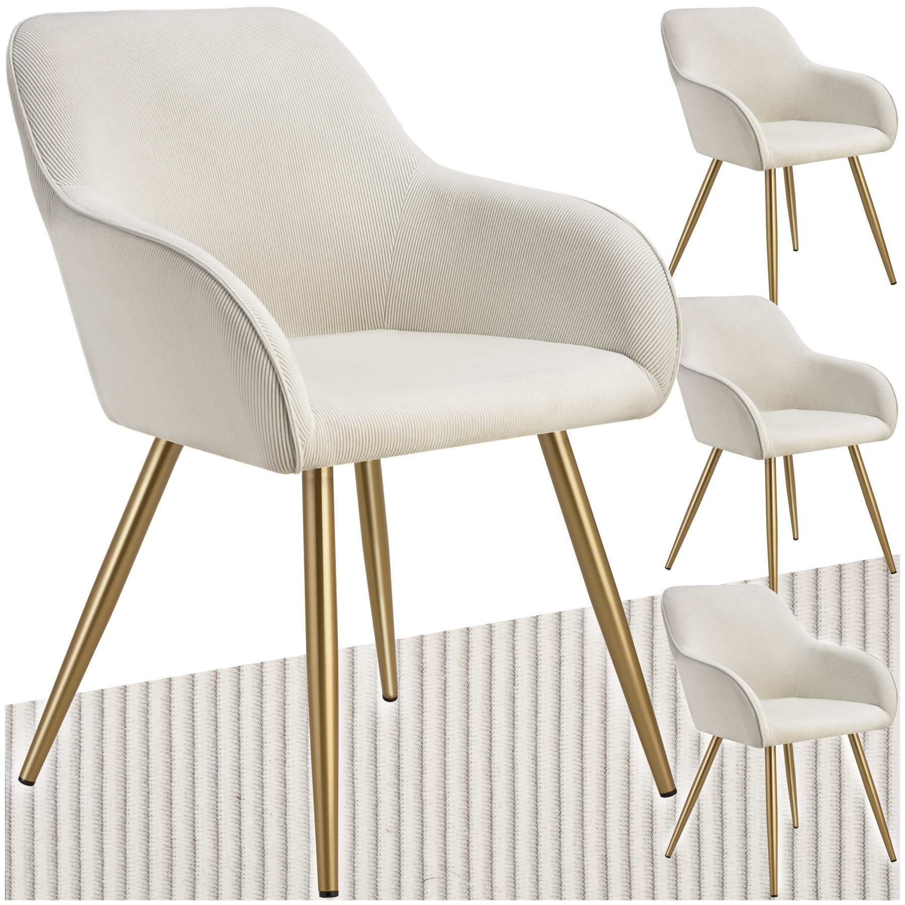 tectake Esszimmerstuhl Marilyn (Set, 4 St), günstig online kaufen
