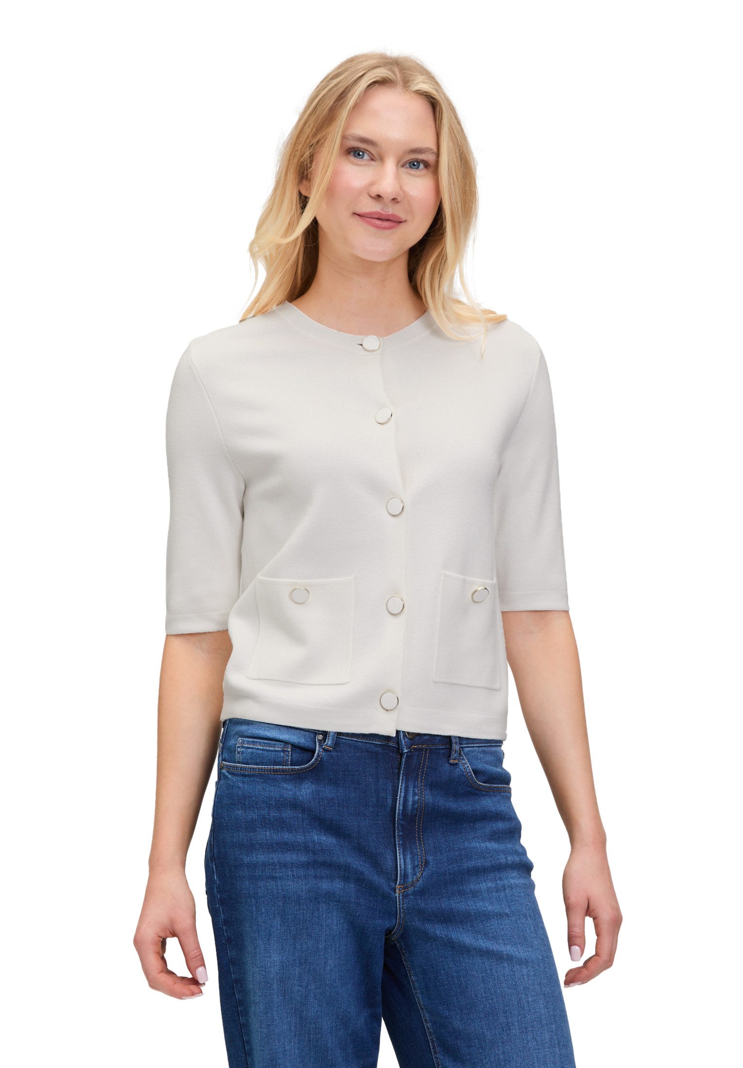 Strickjacke Betty & Co Strick-Cardigan mit Knopfleiste