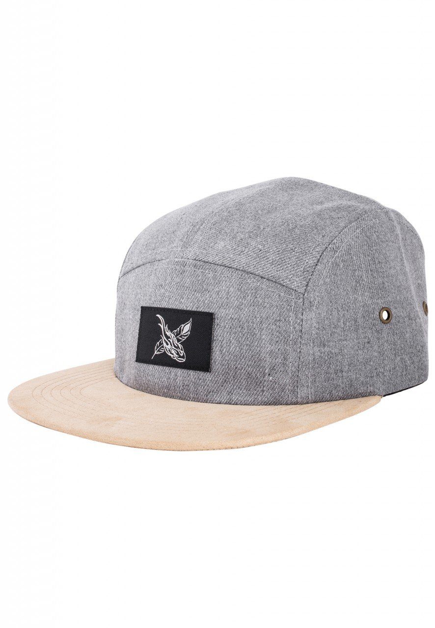 Snapback Cap Port Venice 5-Panel - Grau-Suede