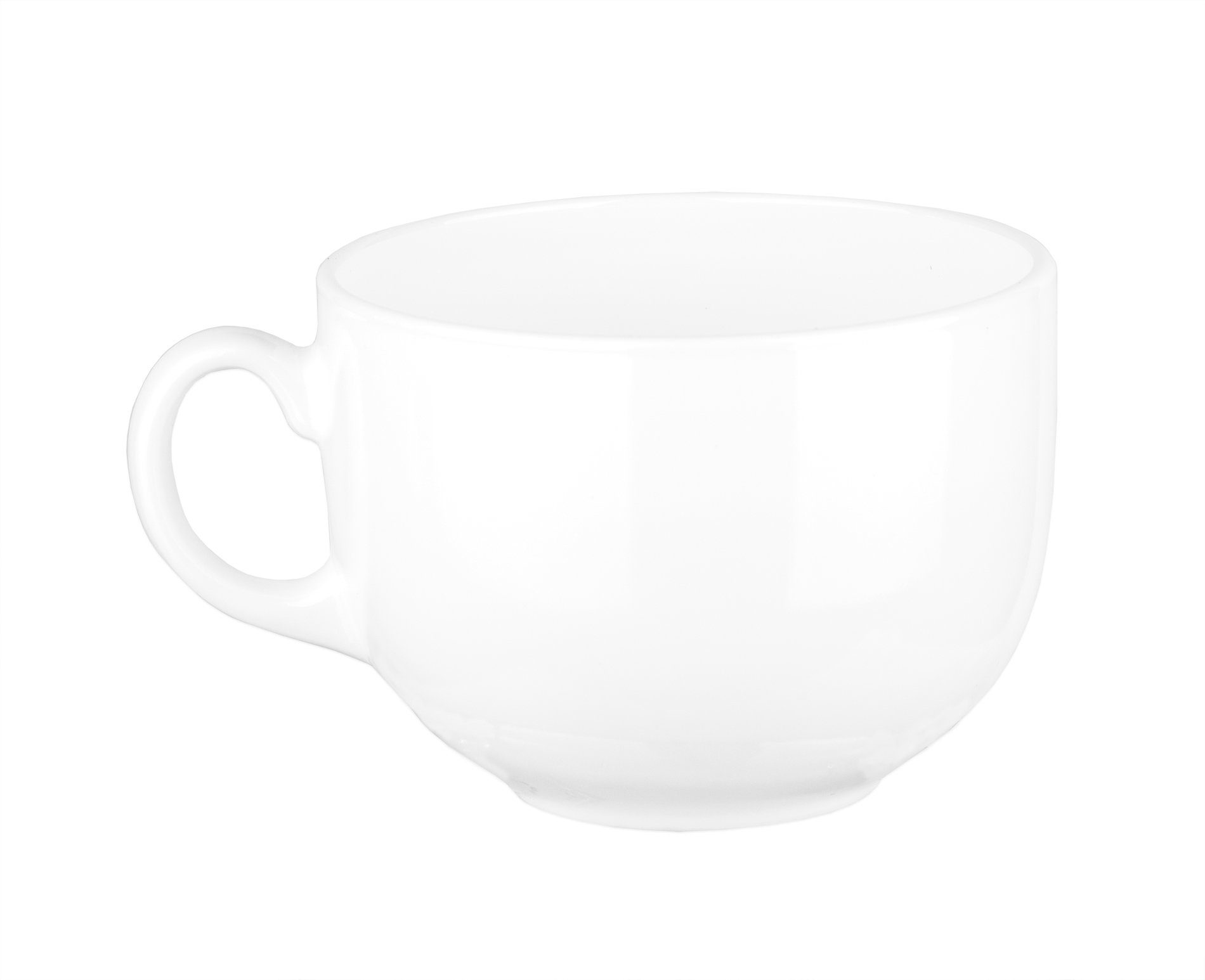 Luminarc Tasse Jumbotasse 600 ml XXL Teetasse weiß Opalglas Kaffeetasse, Opalglas