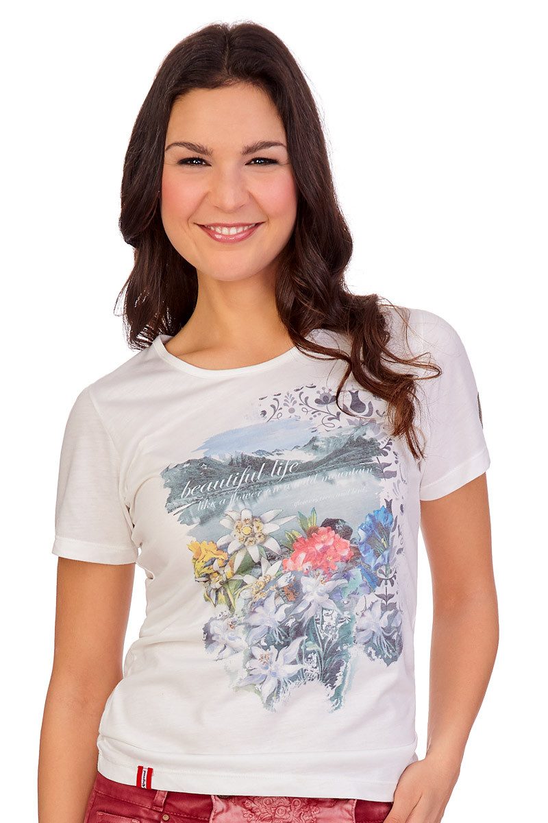 Almgwand Trachtenshirt Trachtenshirt Damen - BERBACHALM - creme