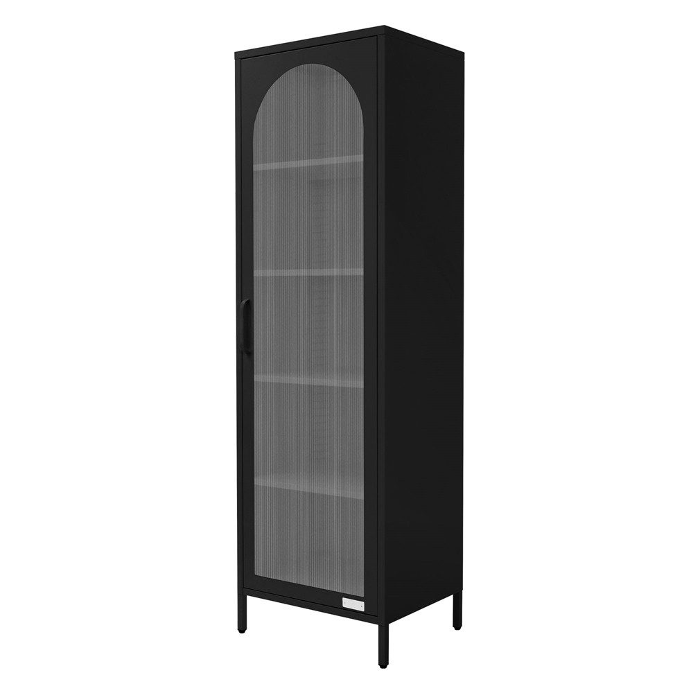 ML-DESIGN Vitrine Buffet Küchenschrank Vitrinenschrank Stahl Standvitrine m günstig online kaufen