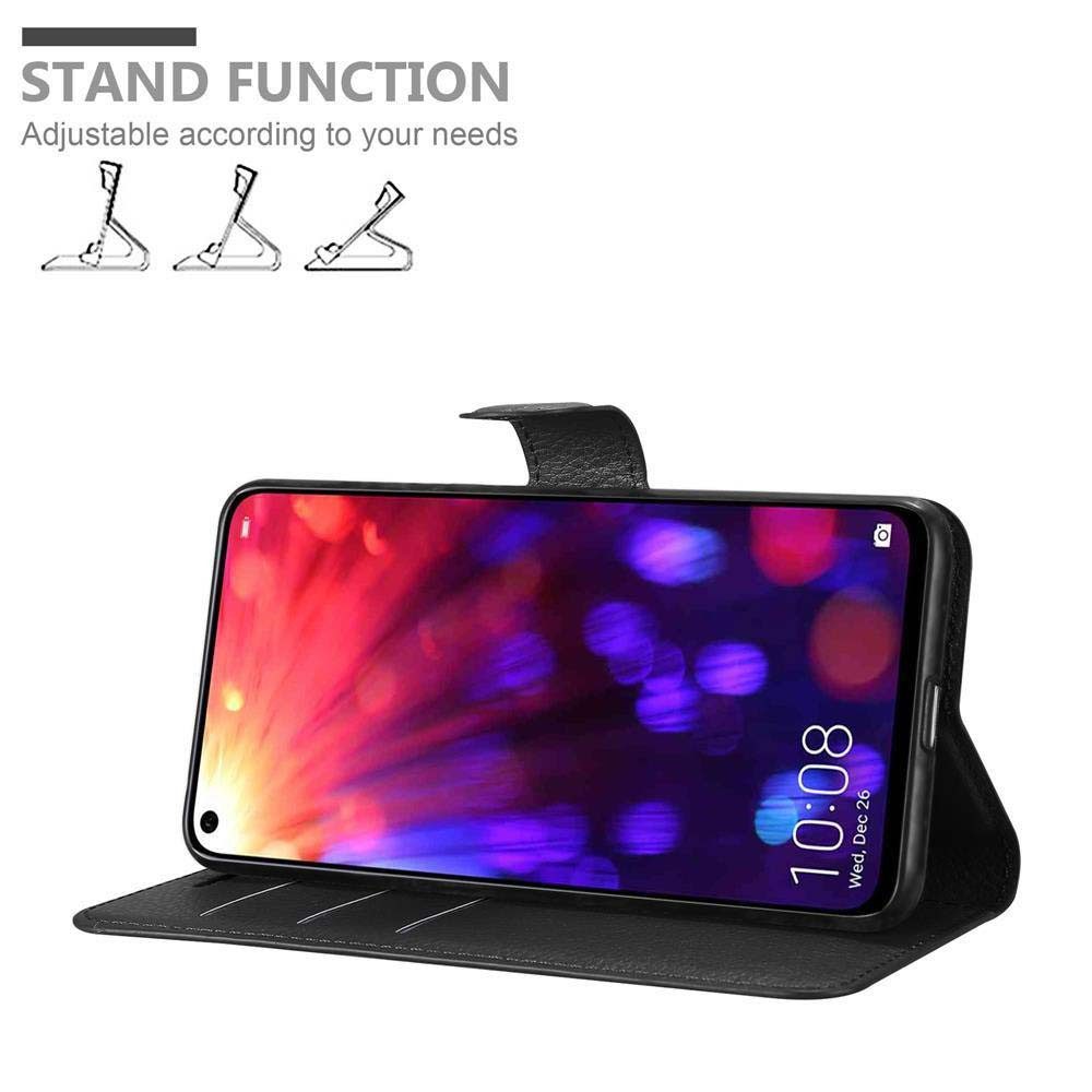 Cadorabo Handyhülle für Honor View 20 Hülle Honor View 20, Hülle Schutzhülle mit Standfunktion, Kartenfach und Magnetverschluss
