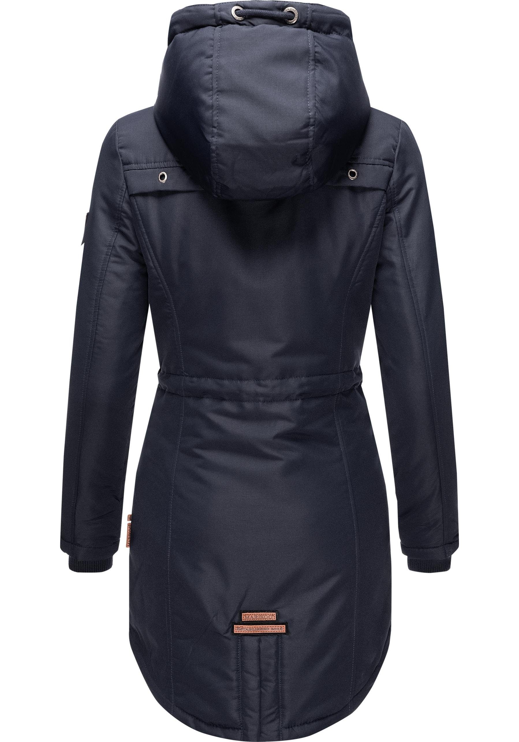 Marikoo Wintermantel Kamii sportlicher Damen Winterparka mit abnehmb. Kapuze