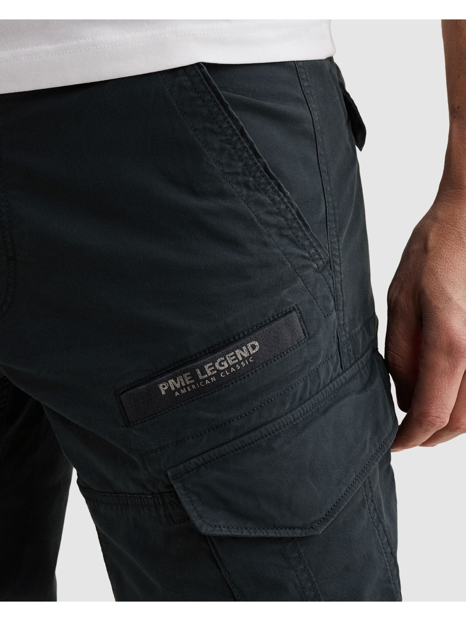 PME LEGEND Cargobermudas NORDROP CARGO SHORTS STRETCH TWILL normale Passform, mit Gürtelschlaufen, unifarben – Bild 5 von 5