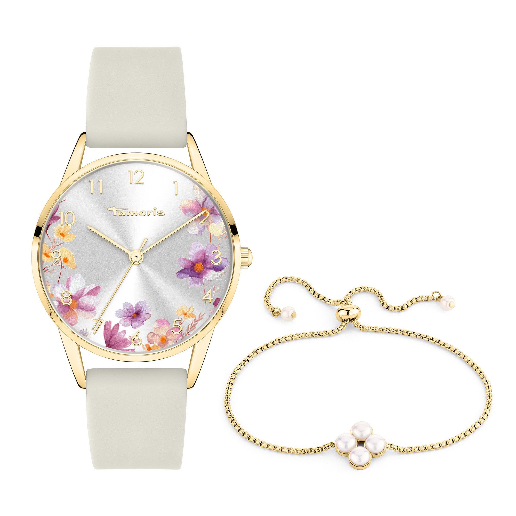 Tamaris Quarzuhr Flower Combination Edelstahl günstig online kaufen