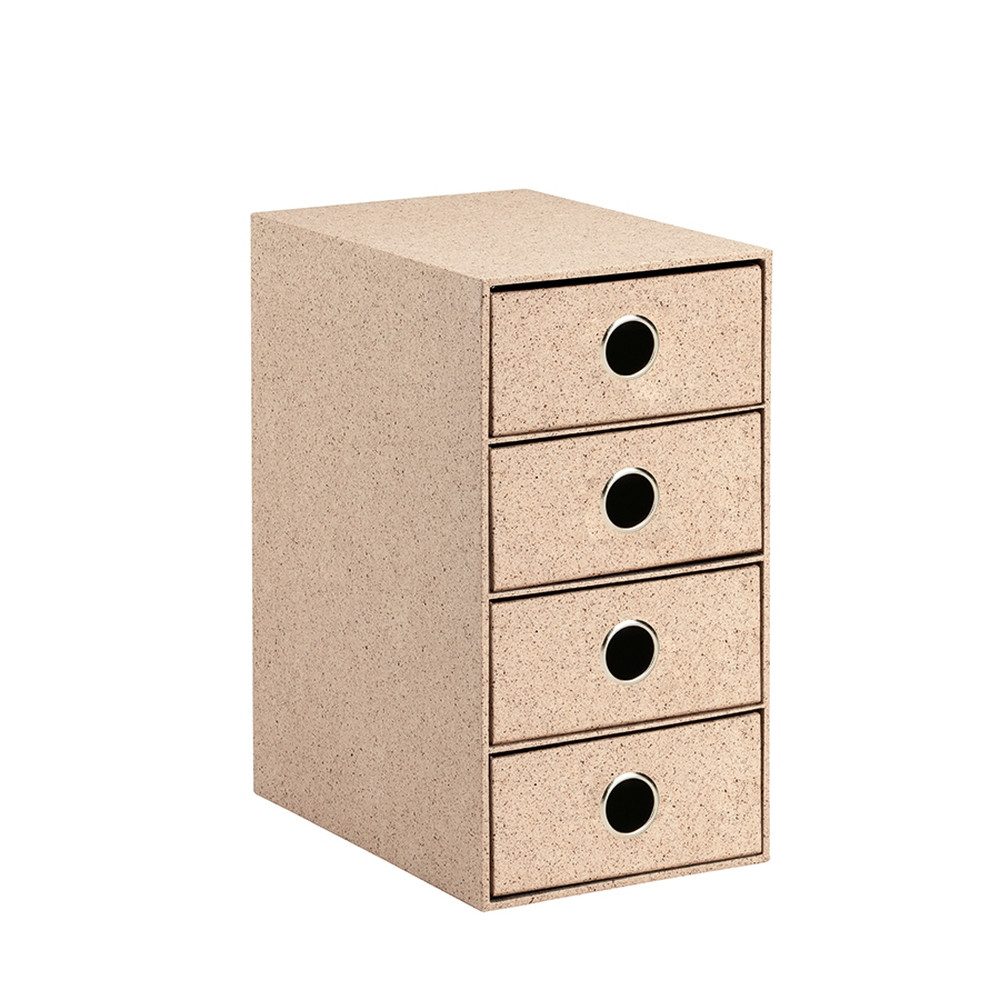 Rössler Aufbewahrungsbox RÖSSLER Schubladenbox S.O.H.O. 4 Fächer cacao