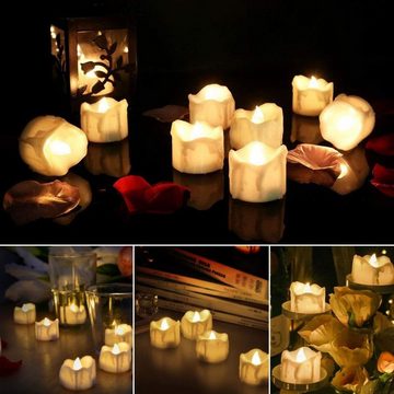GelldG LED-Kerze 24er-Set Flammenloses LED Kerzen für Weihnachtsdek Hochzeit