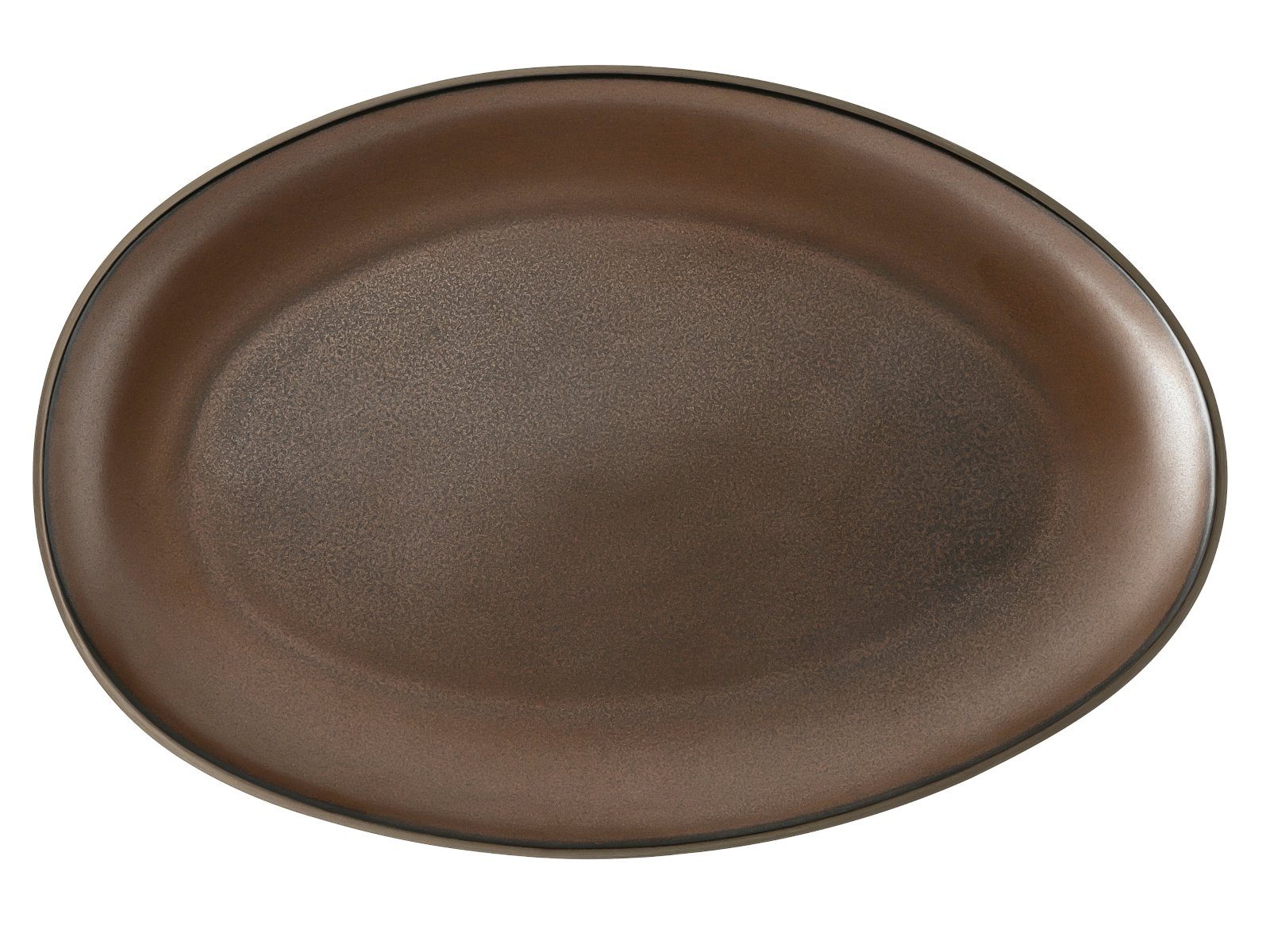 Rosenthal Servierplatte Junto Bronze Platte 33 cm, Steinzeug, (Platten)