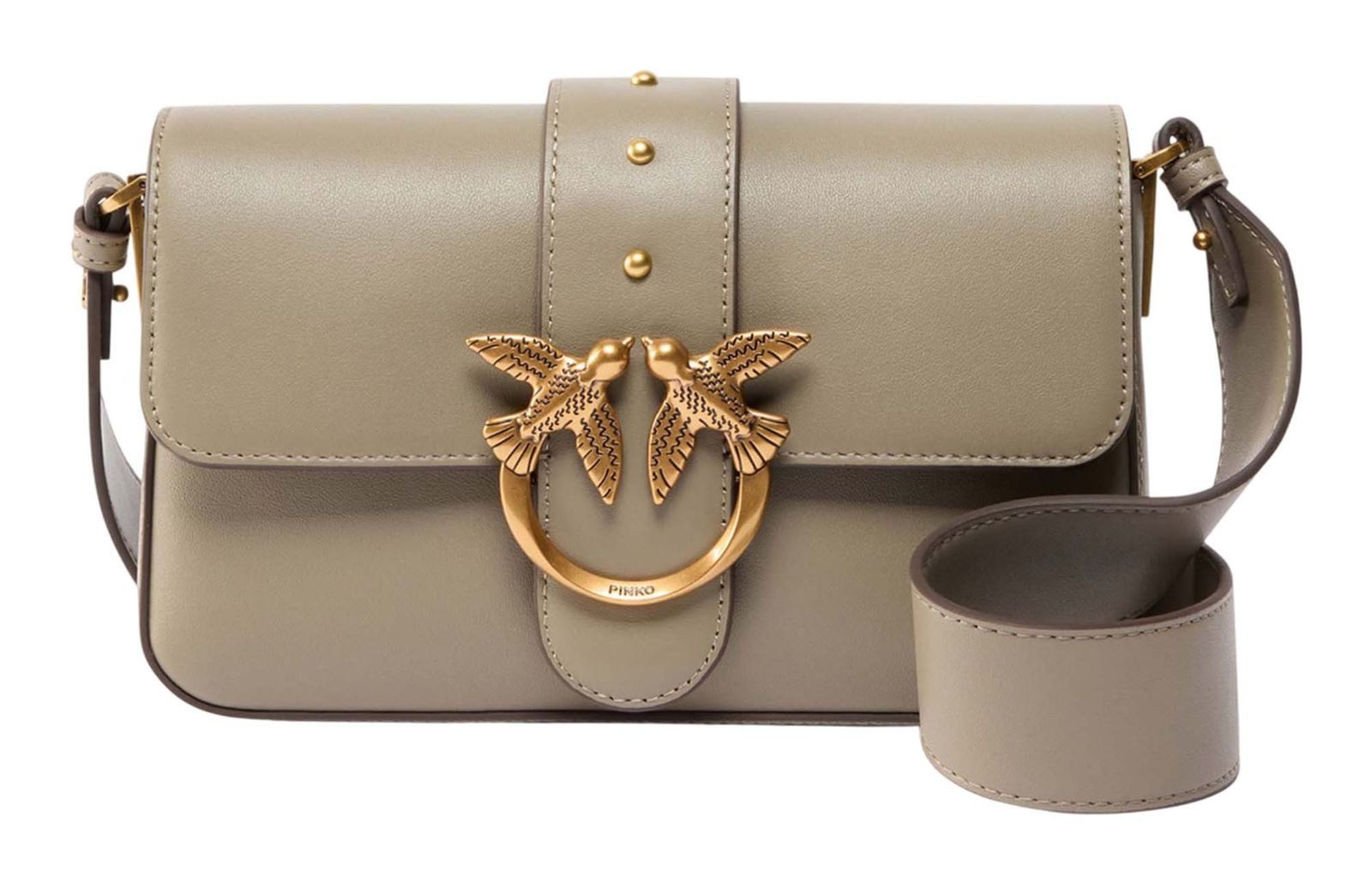 PINKO Umhängetasche Mini Slouchy FL, aus echtem Rindsleder