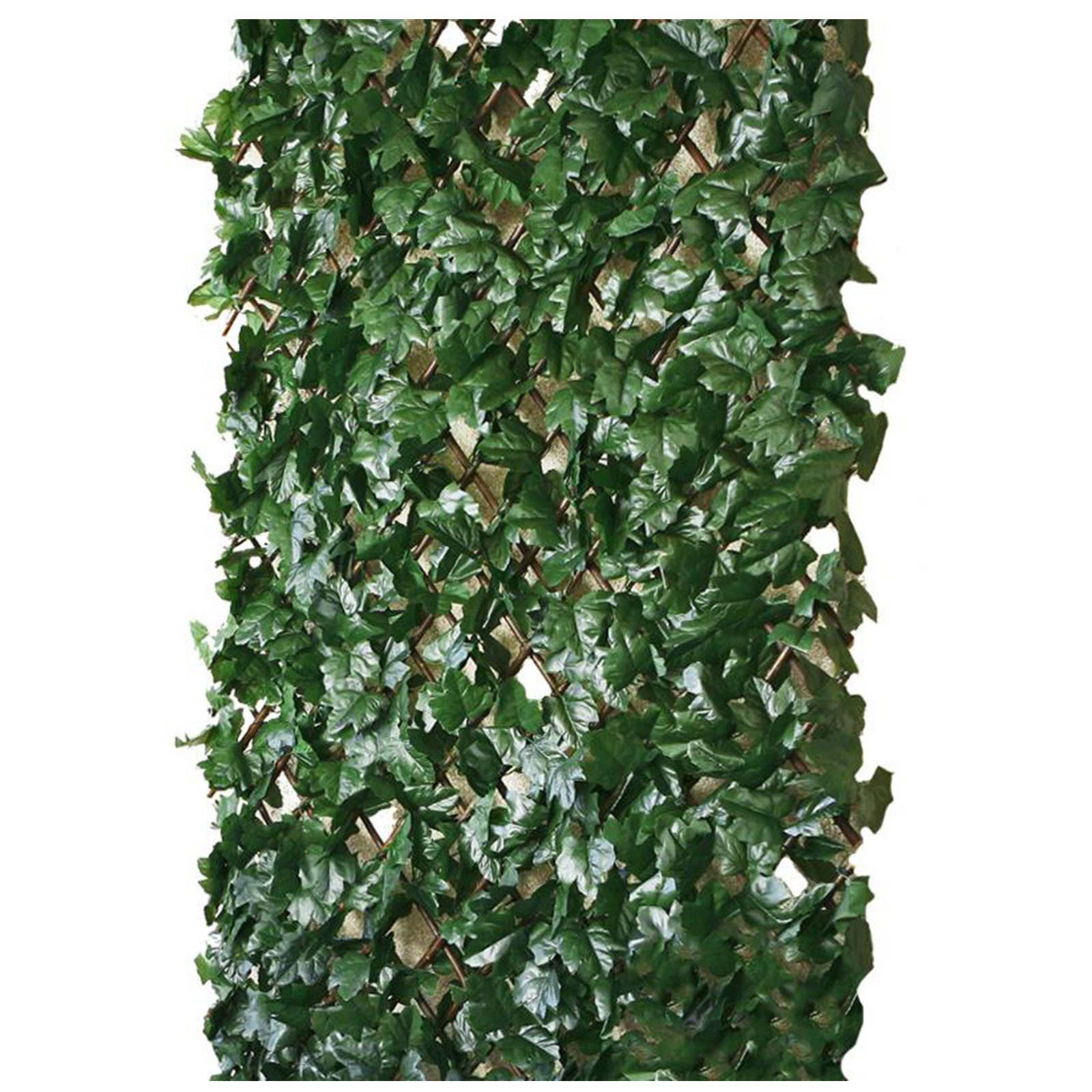 Kunsthecke Rankhecke-Weide - 1x2 m - faltbares Rankspalier mit und ohne Laub, NOOR, Höhe 100 cm, attraktiver Sichtschutz aus Weide für Terrasse, Balkon oder Garten