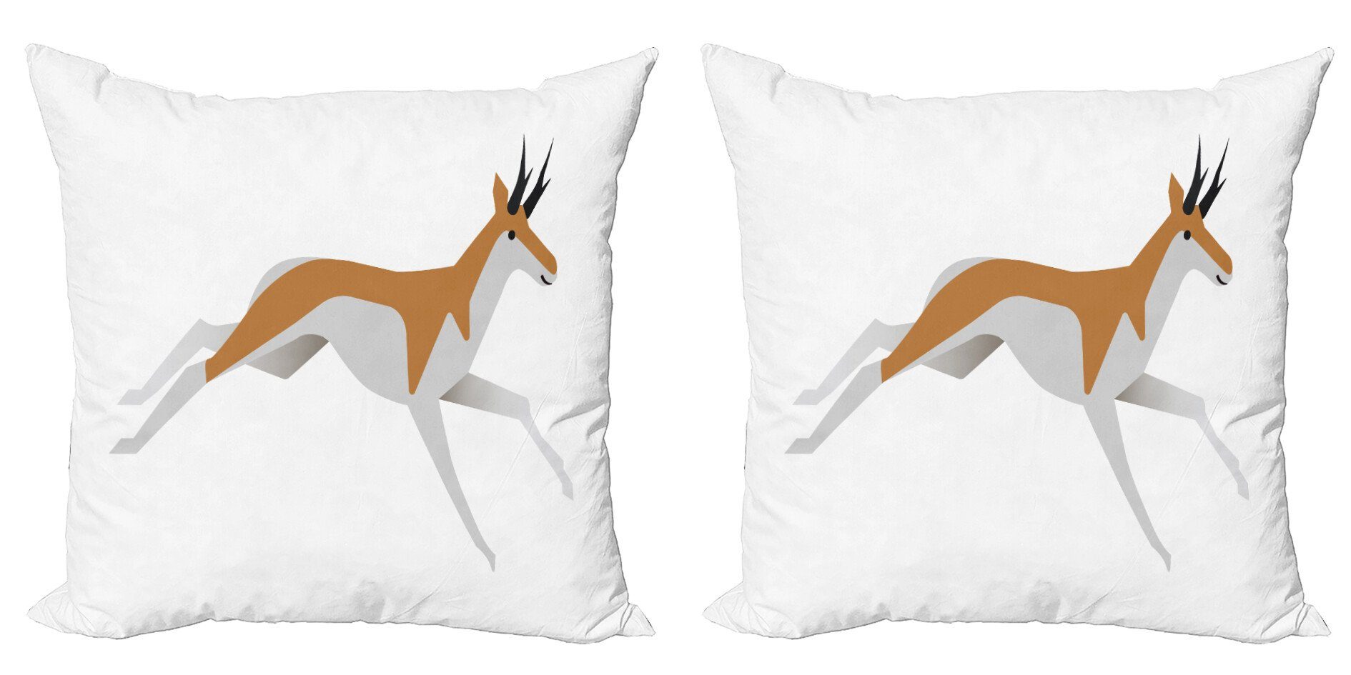 Kissenbezüge (2 Modern Digitaldruck, Abakuhaus Stück), Tierkunst Doppelseitiger Einfache Accent Antilope