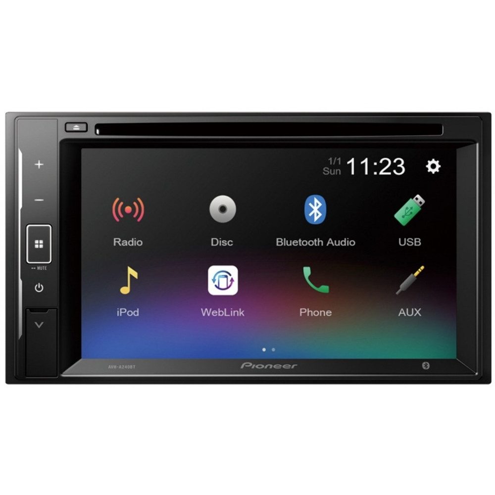 Pioneer Pioneer AVH-A240BT 6,2 DD-Mediacenter Auto Multimedia Smart-Home-Station, AUX Eingang
