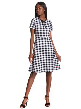 Pussy Deluxe A-Linien-Kleid Back to 1955 black Checkered