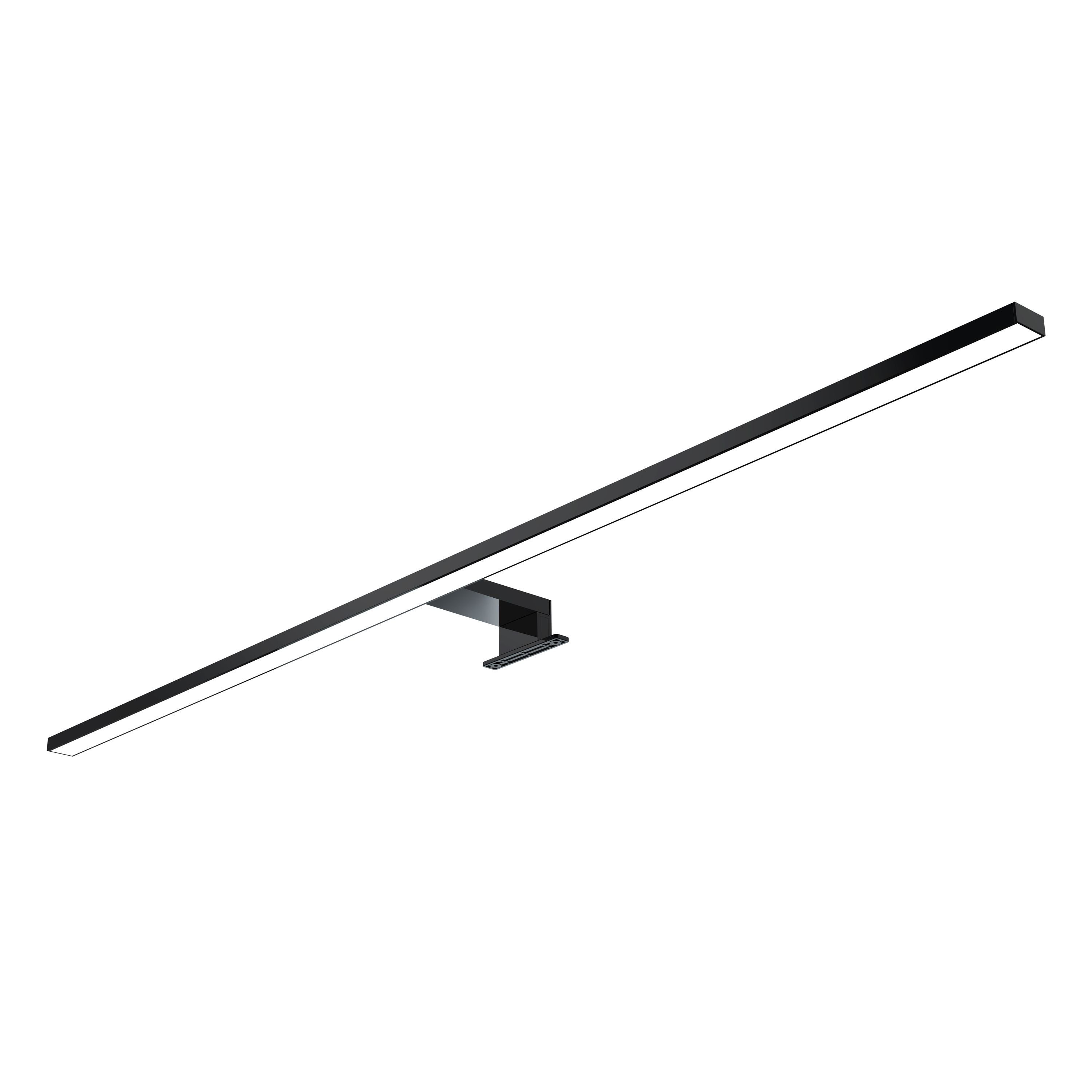 kalb Spiegelleuchte 100cm LED neutralweiß schwarz, Badlampe Badleuchte Spiegellampe 230V