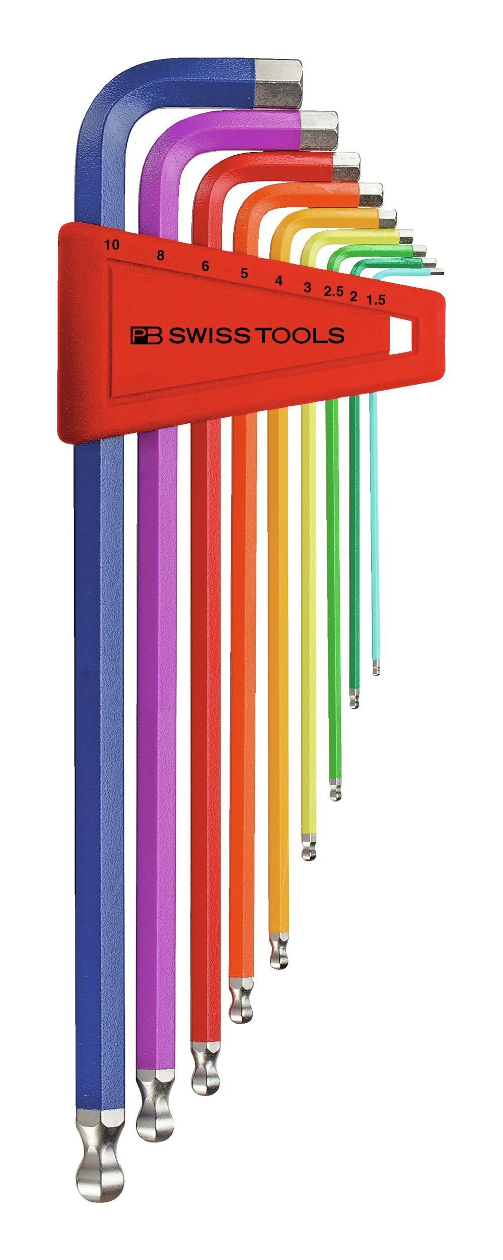 PB Swisstools Schraubendreher, (9 St), Winkelschraubendreher-Satz im Kunststoffhalter 1,5-10 mm Rainbow
